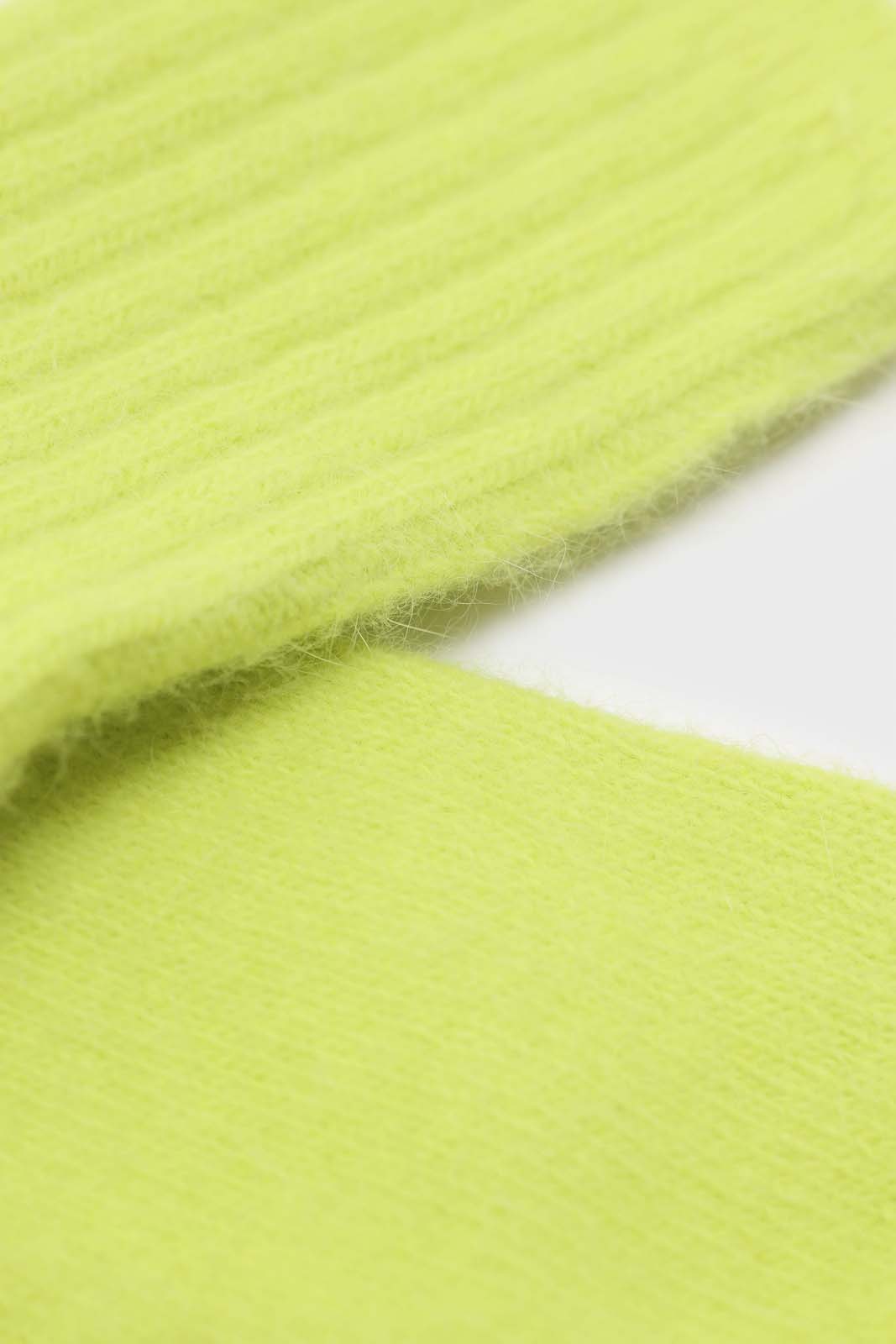Neon yellow angora ribbed socks_3