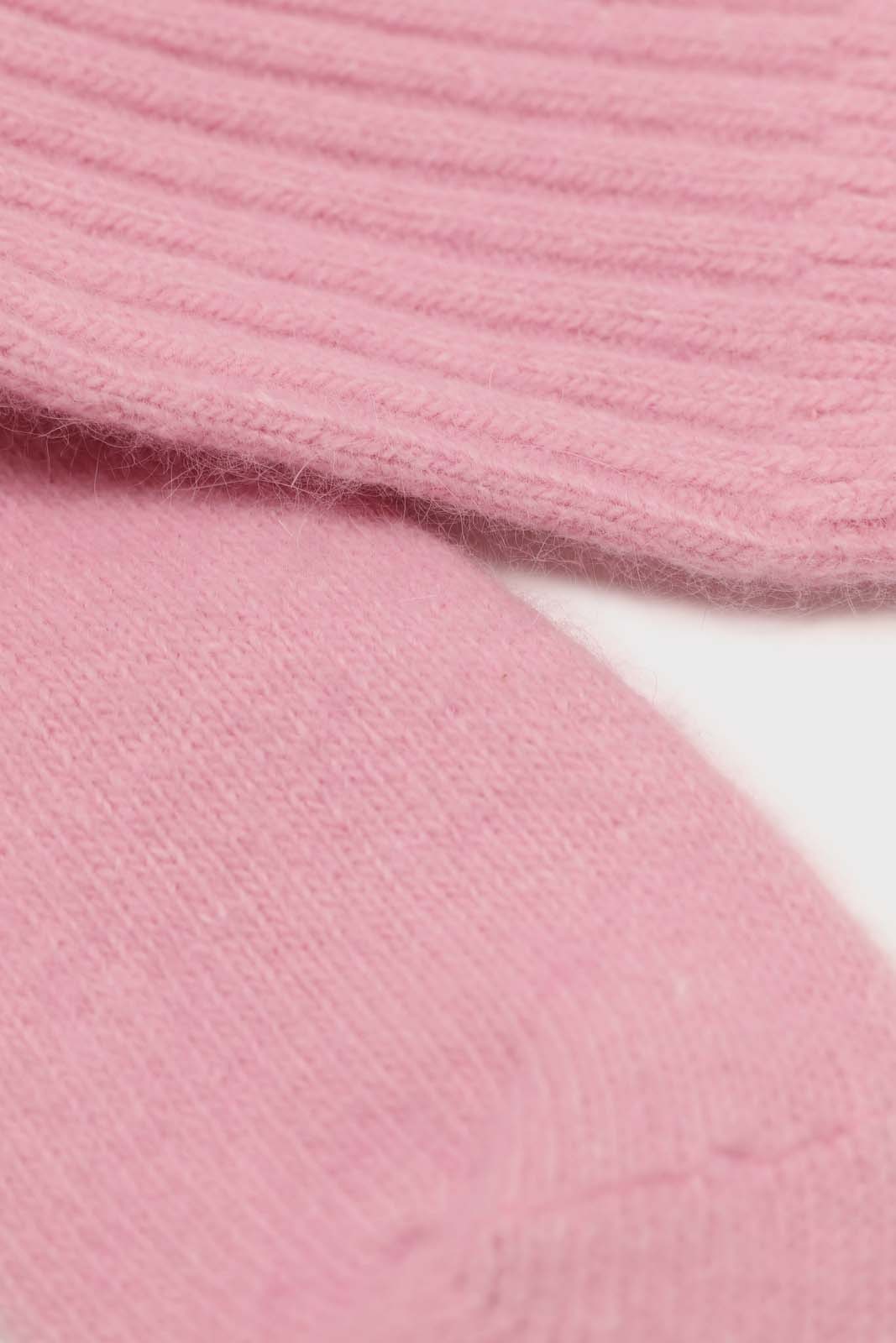 Bright pink angora ribbed socks_4
