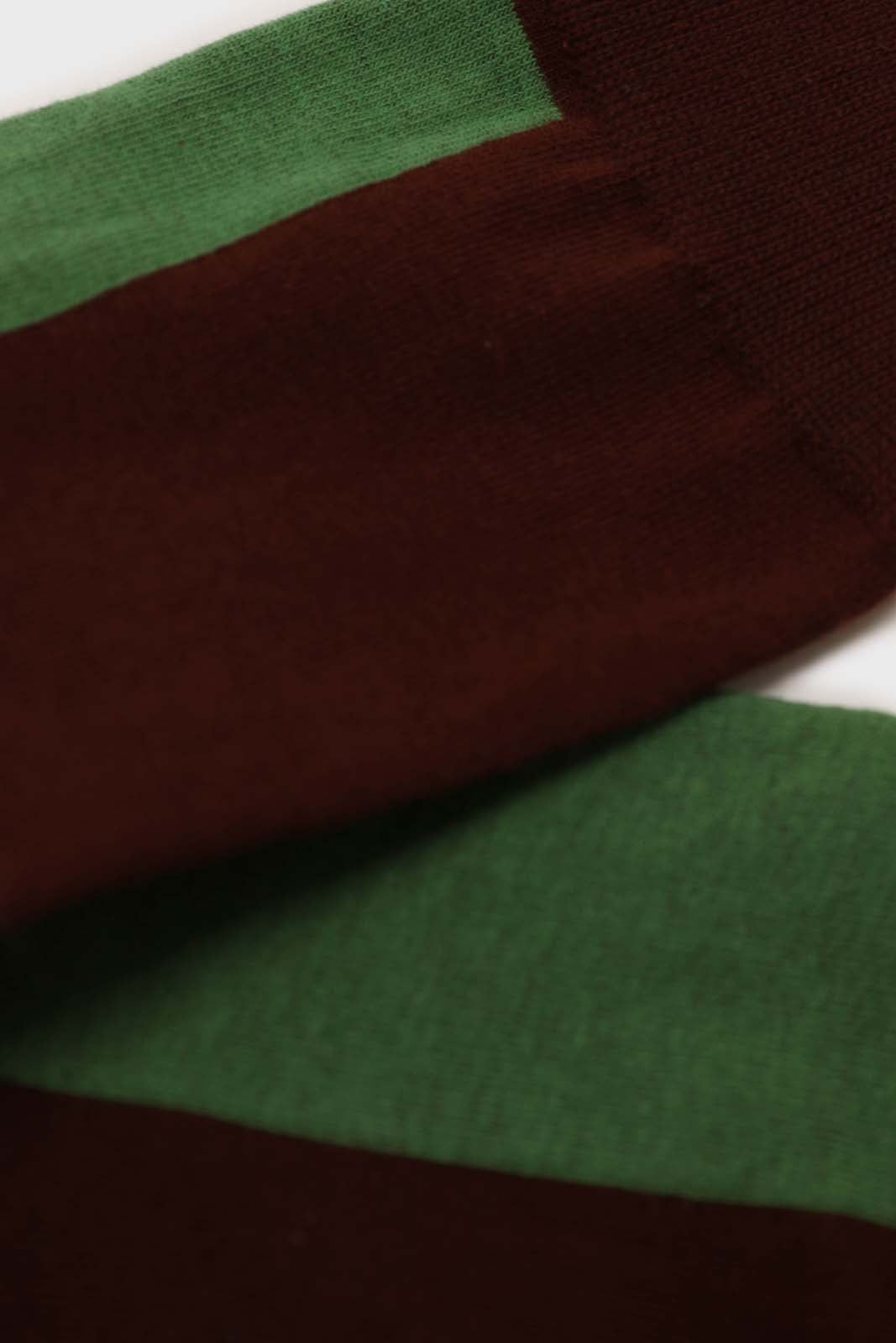 Green and brown thick vertical strip socks_2