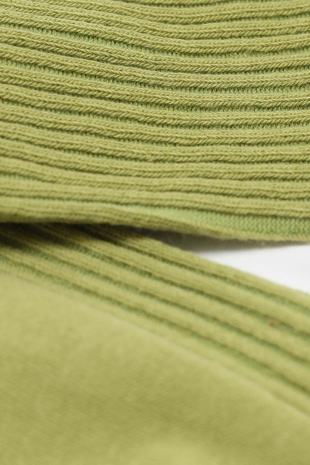 Lime green long ribbed socks_2