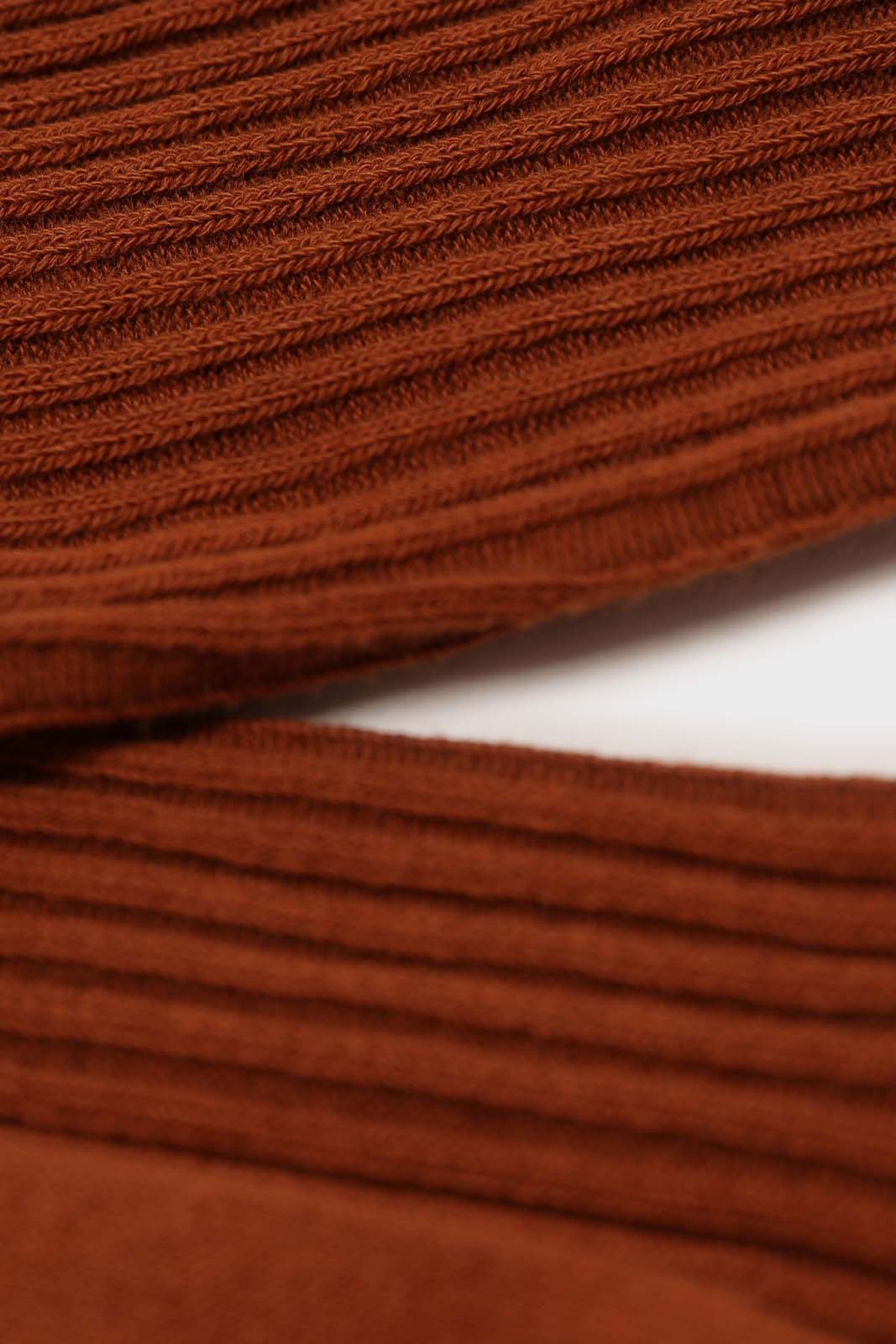 Brown long ribbed socks_2