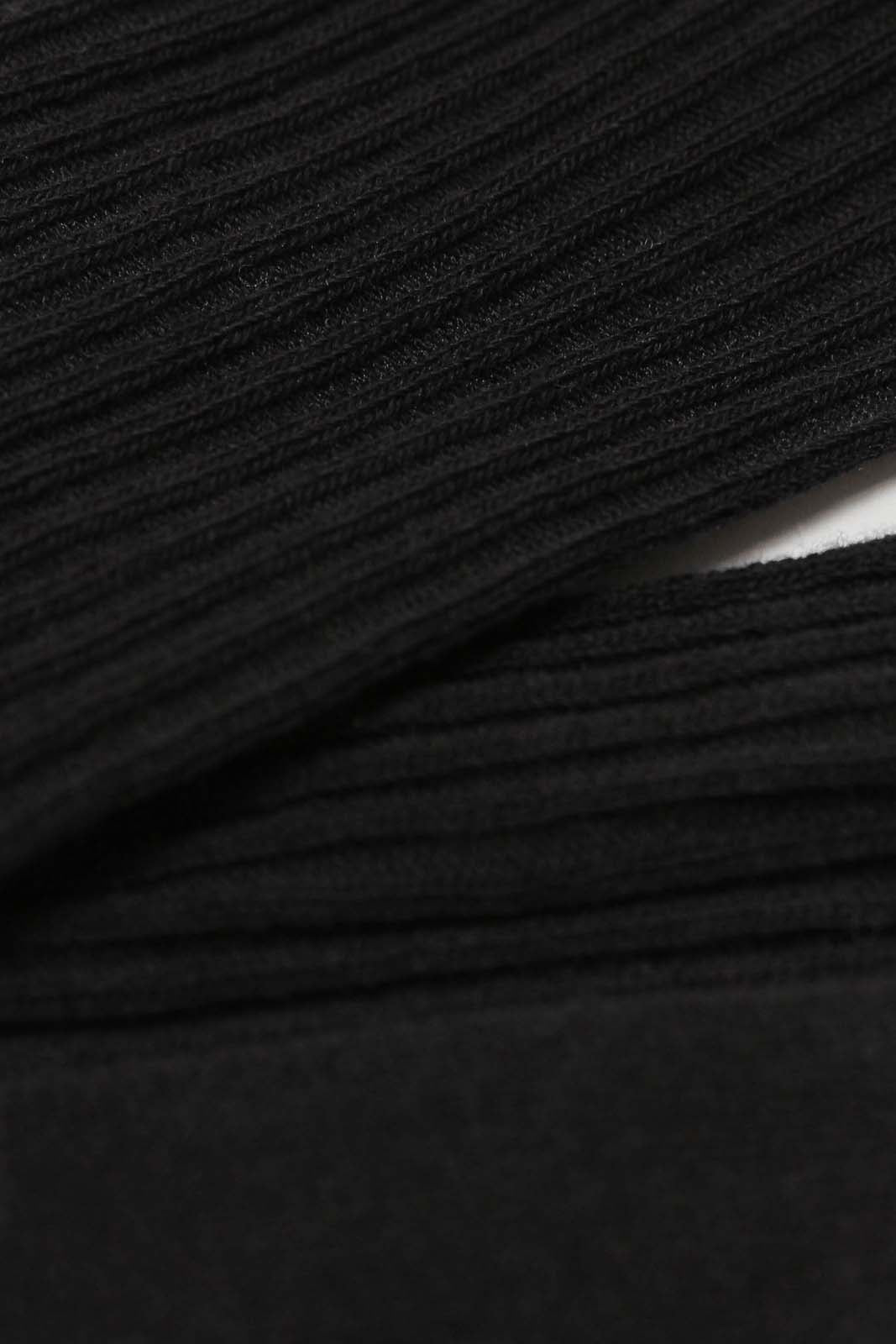 Black long ribbed socks_2