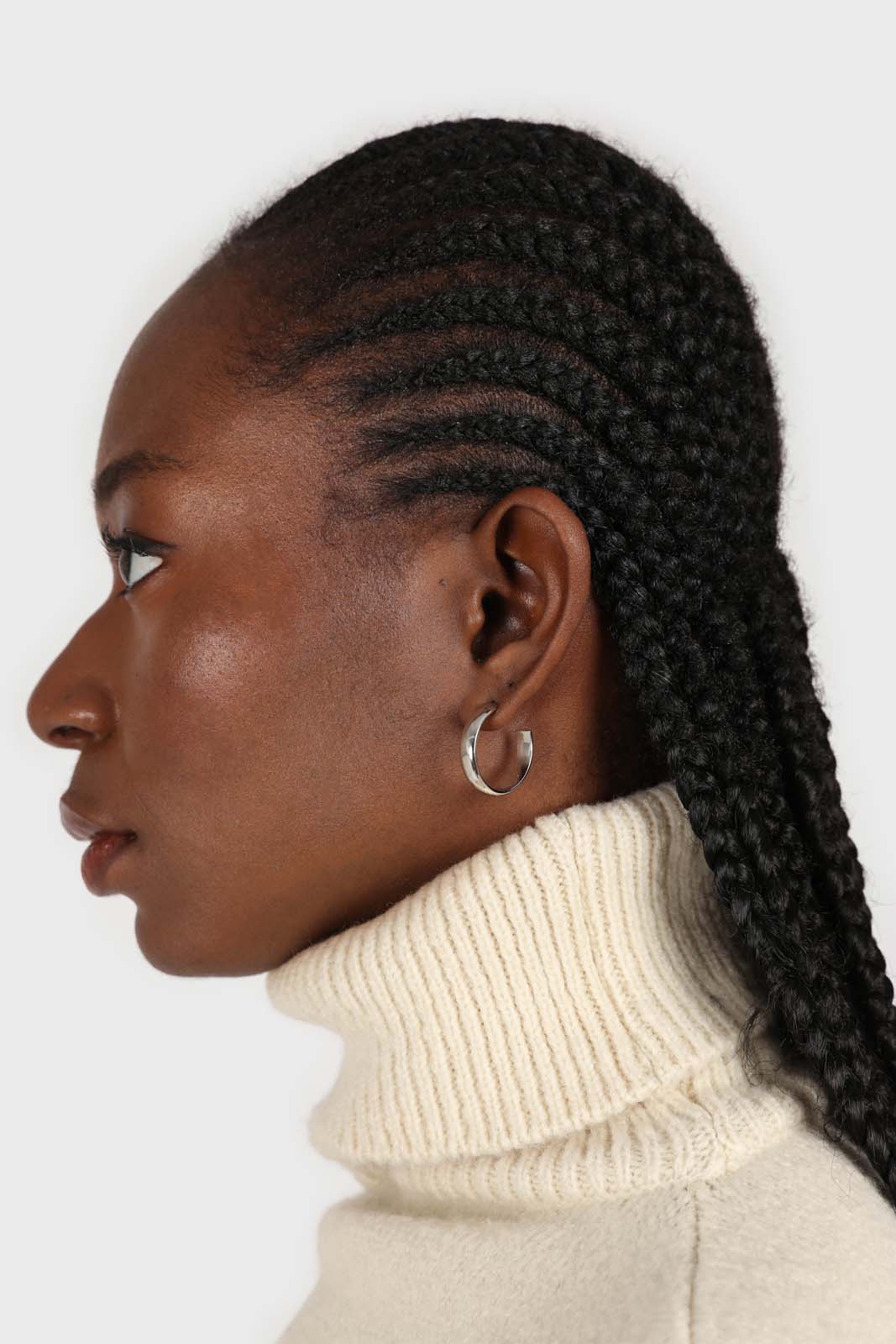 Beige slit neck turtleneck jumper_7