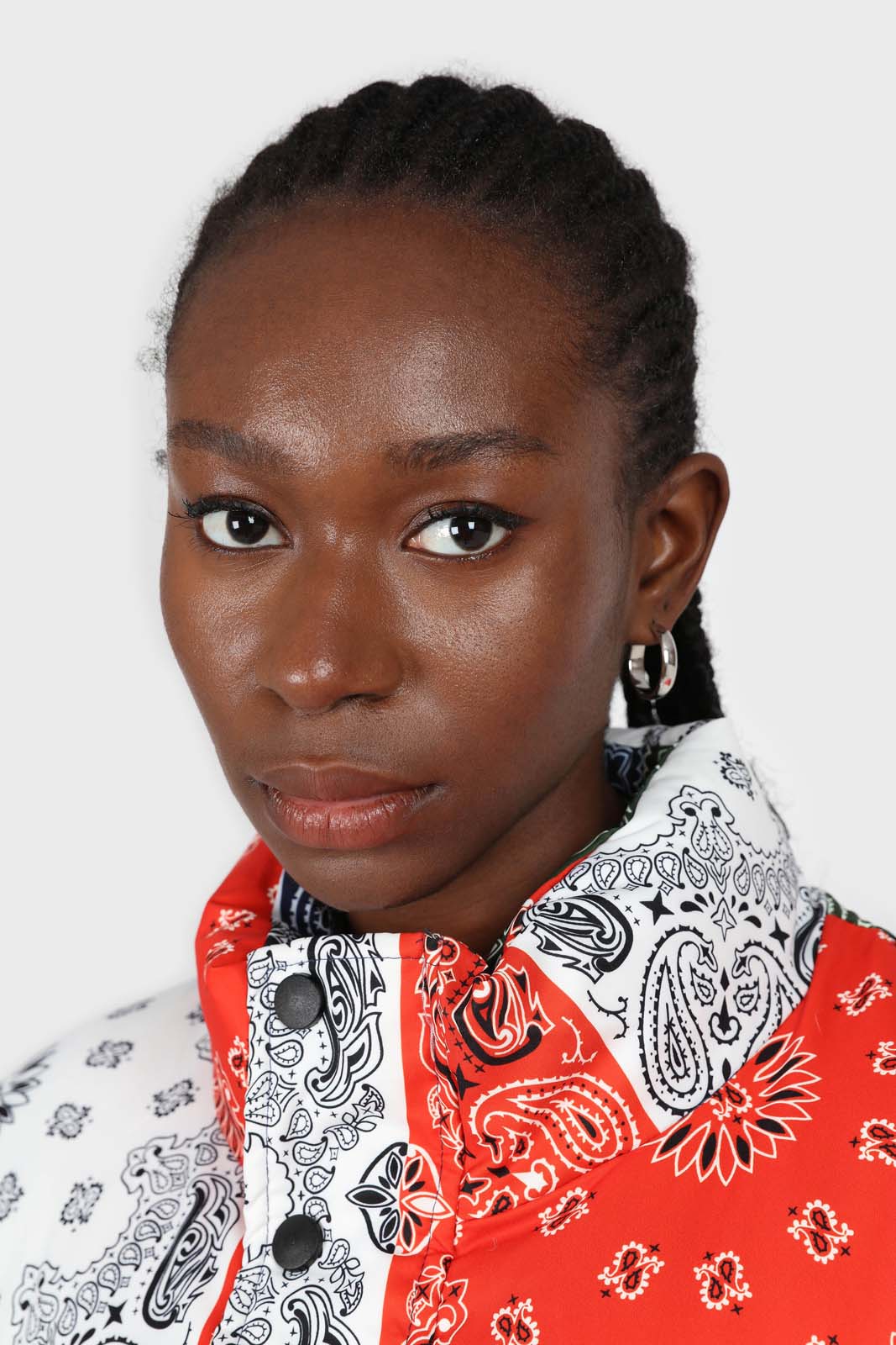 Multicolor paisley patchwork puffer jacket_5