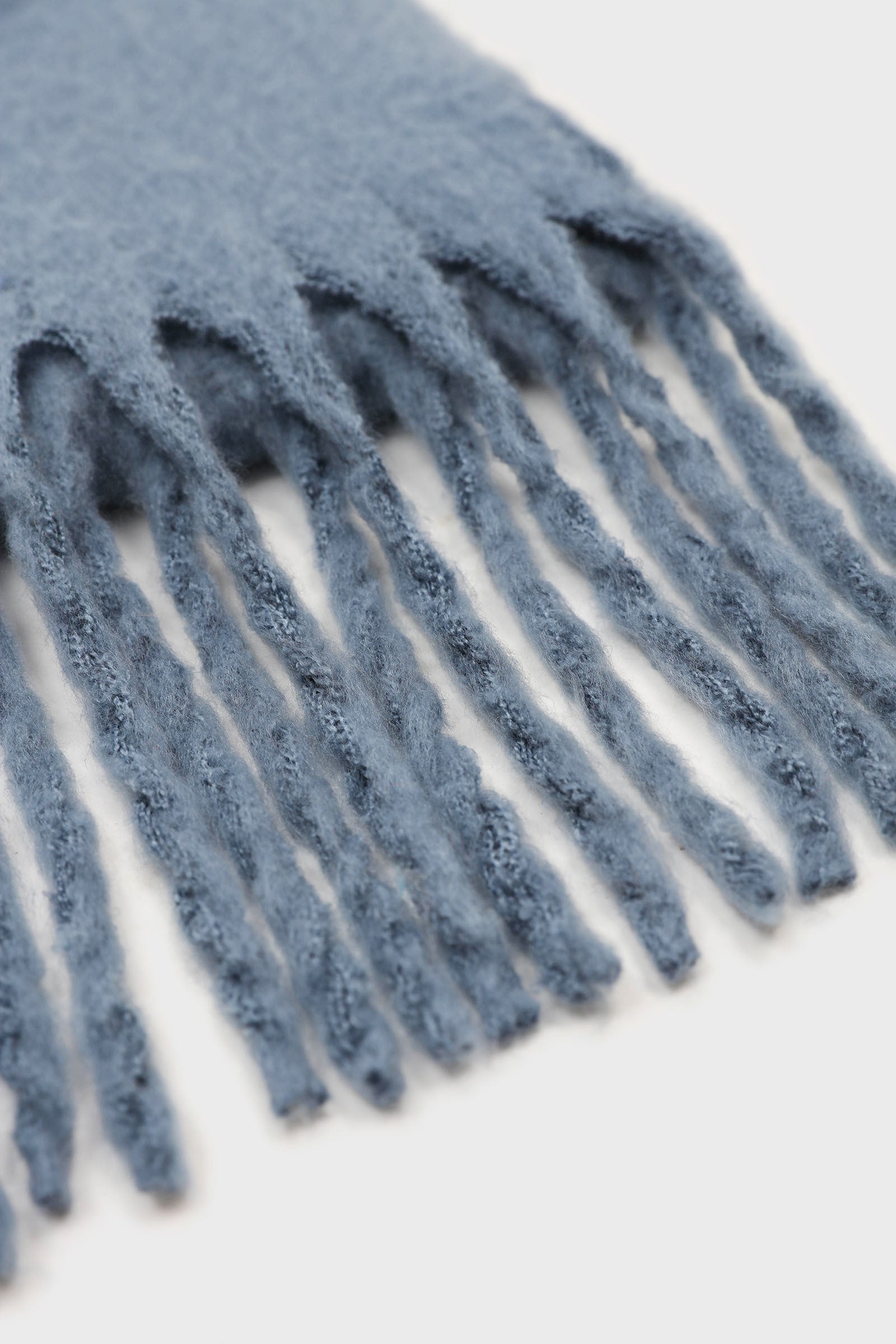 Bright blue fuzzy thick scarf - 826_4