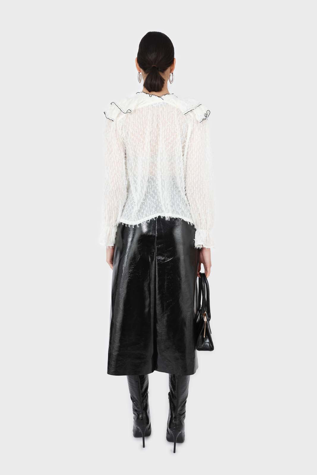 Ivory feather ruffle blouse_5