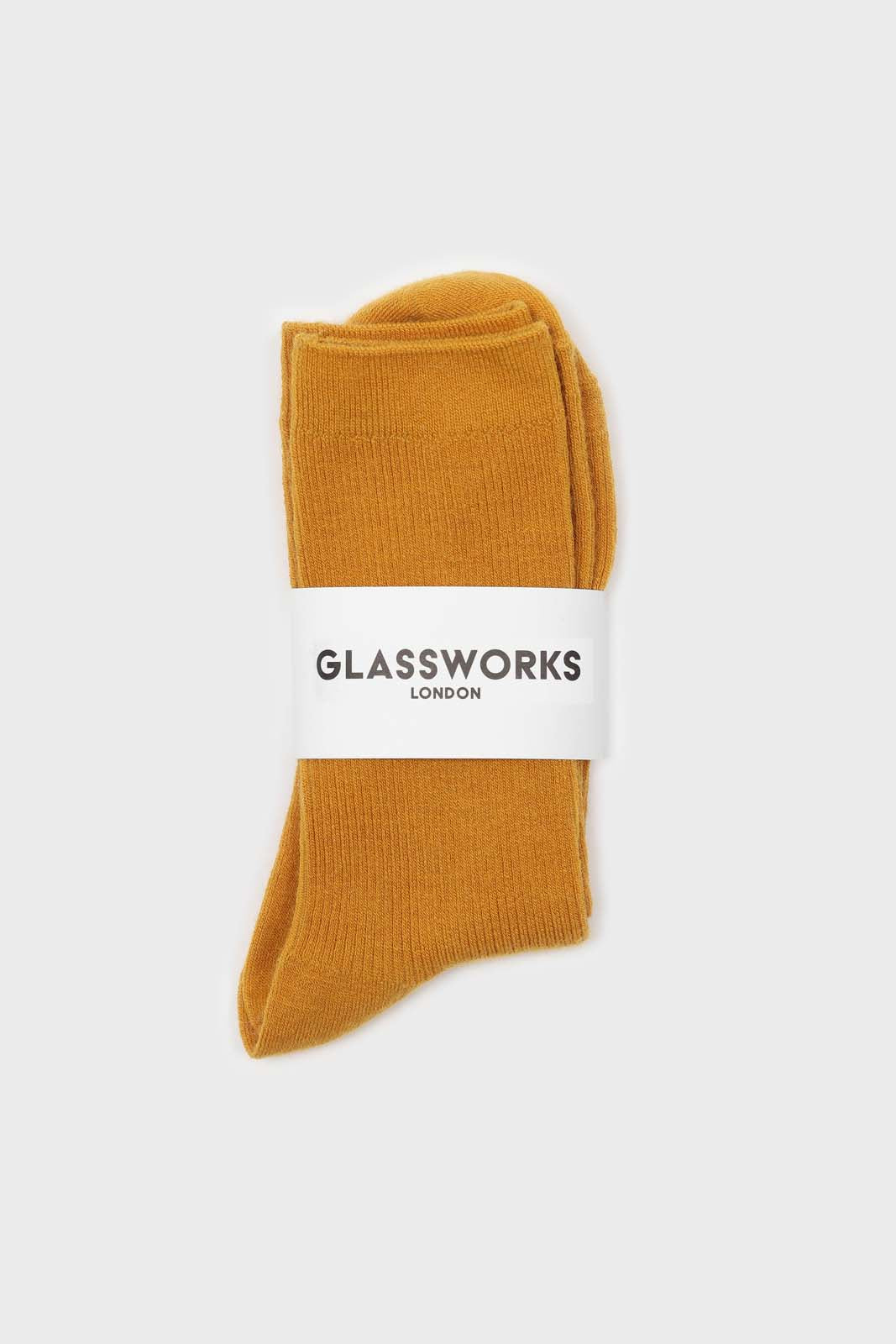 Mustard merino wool socks_2