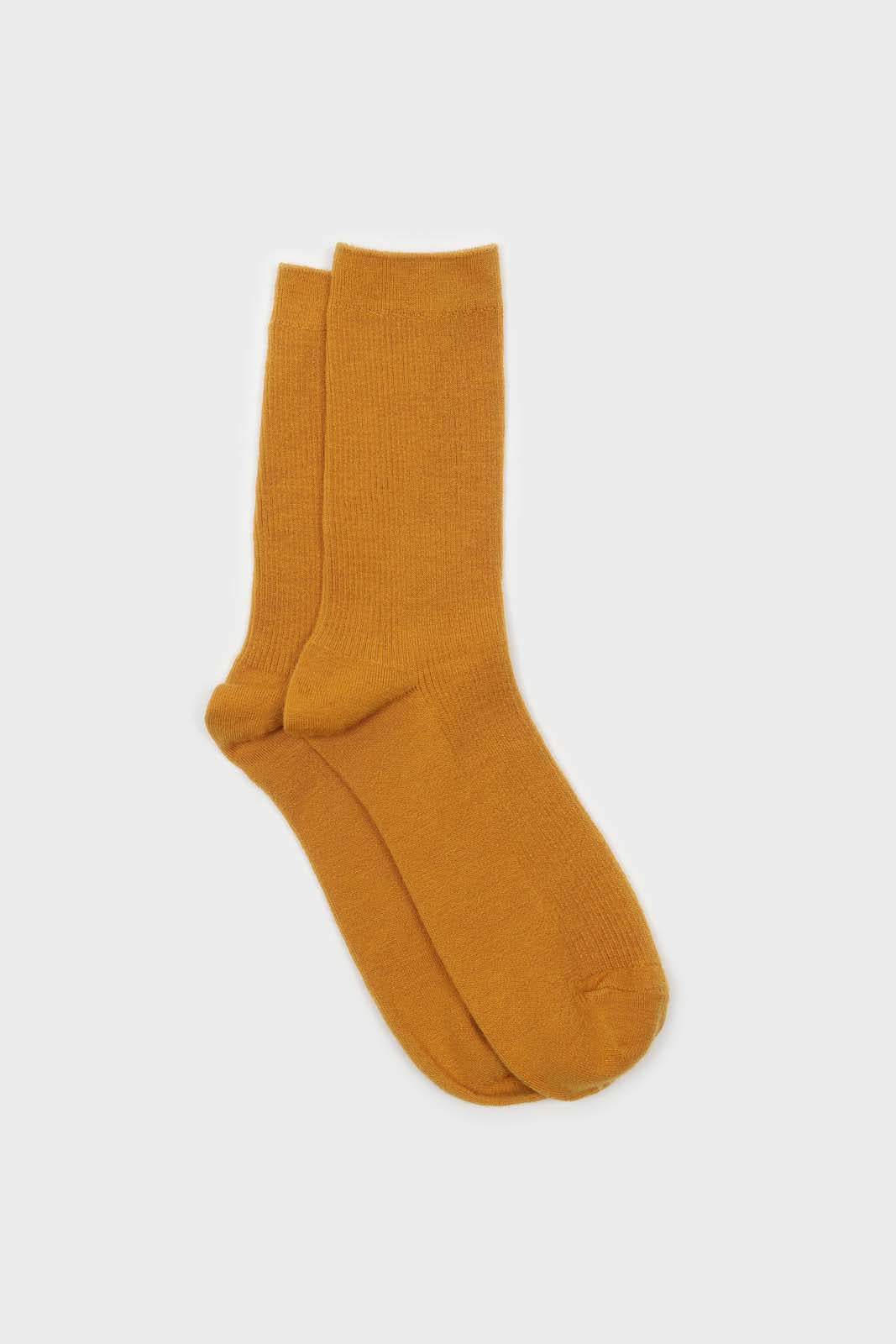 Mustard merino wool socks_1