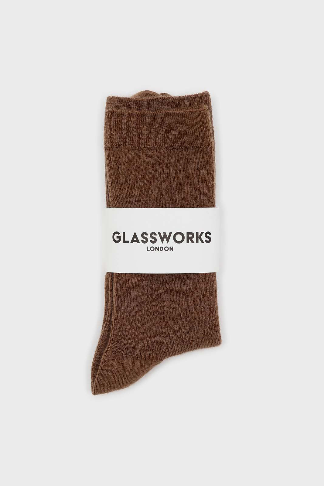 Dark beige merino wool socks_3