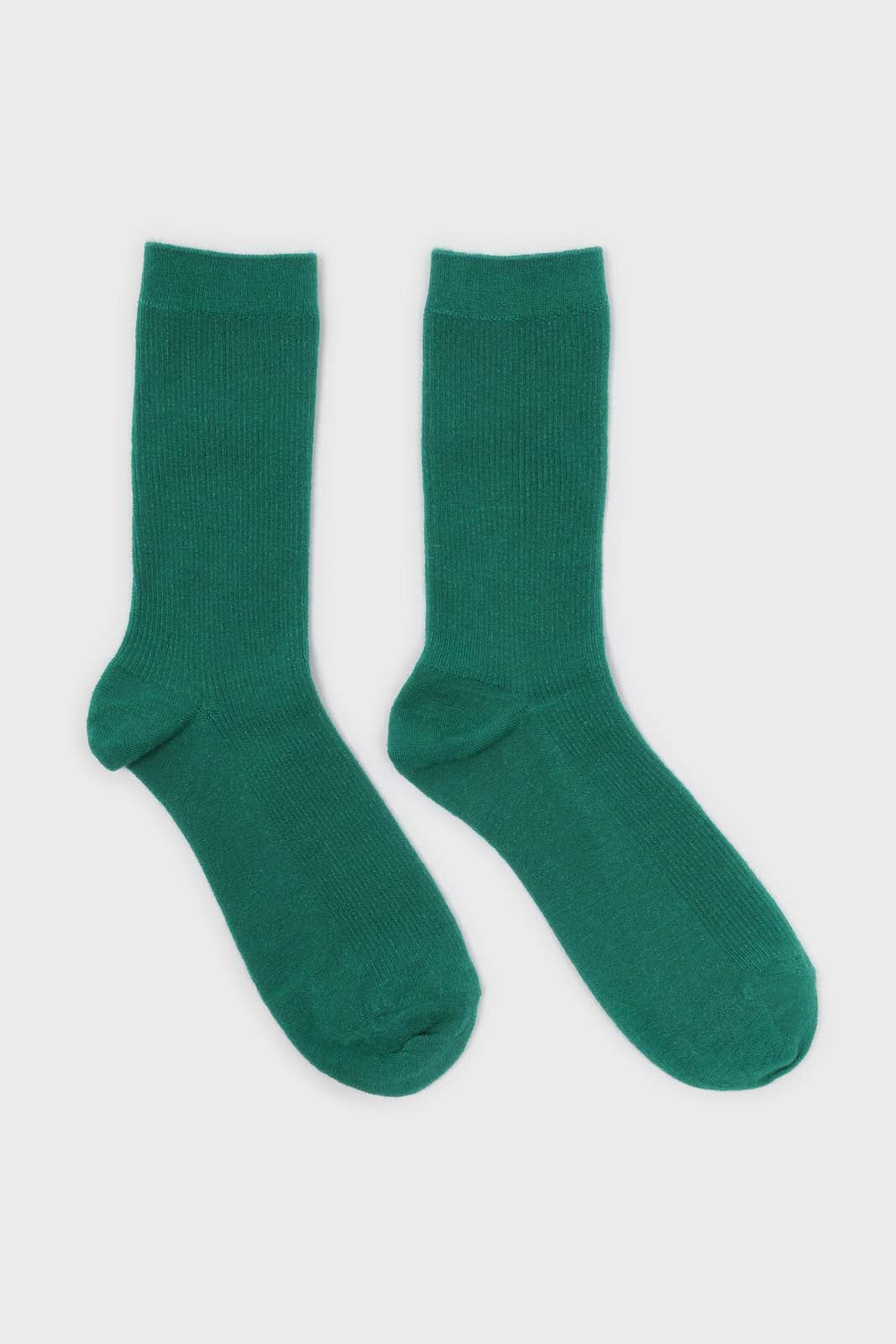 Bright green merino wool socks_4