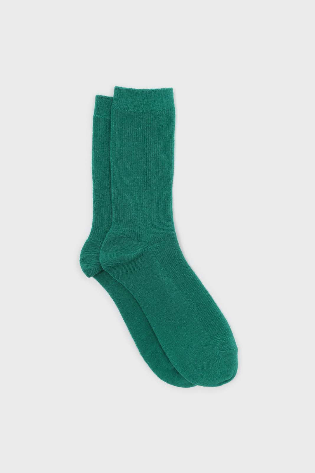 Bright green merino wool socks_1