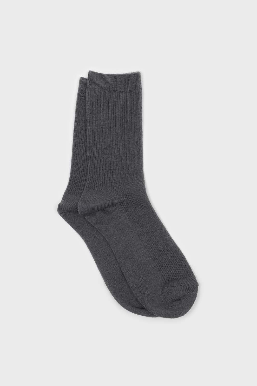 Grey merino wool socks_1