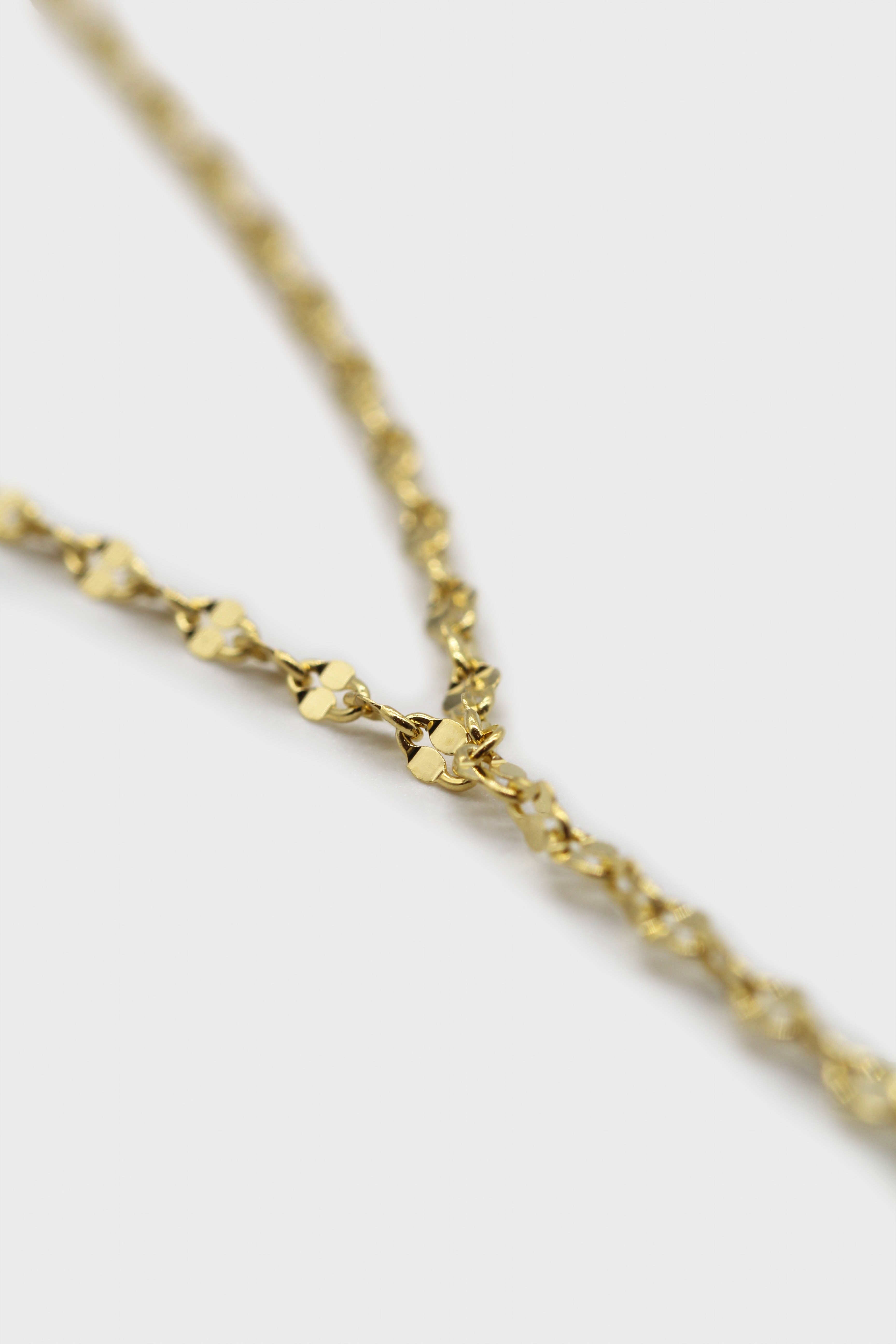Chain necklace - Gold long Y drop_1