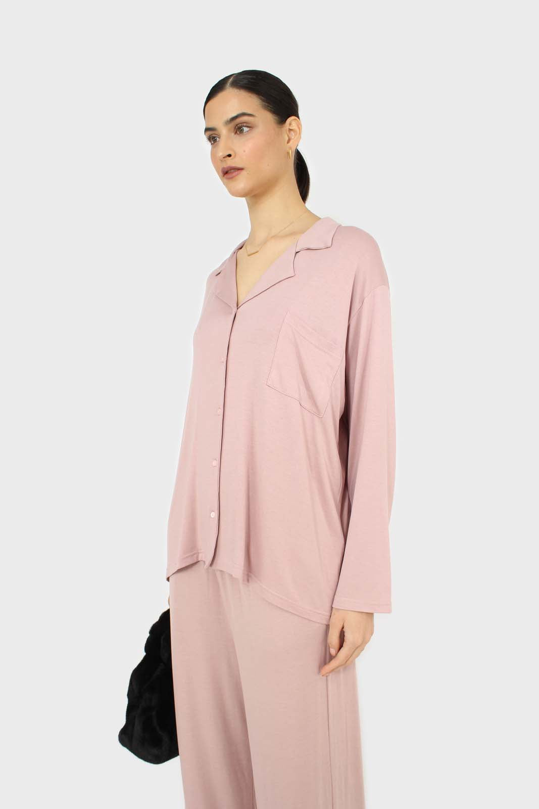 Pink jersey pajama top_2