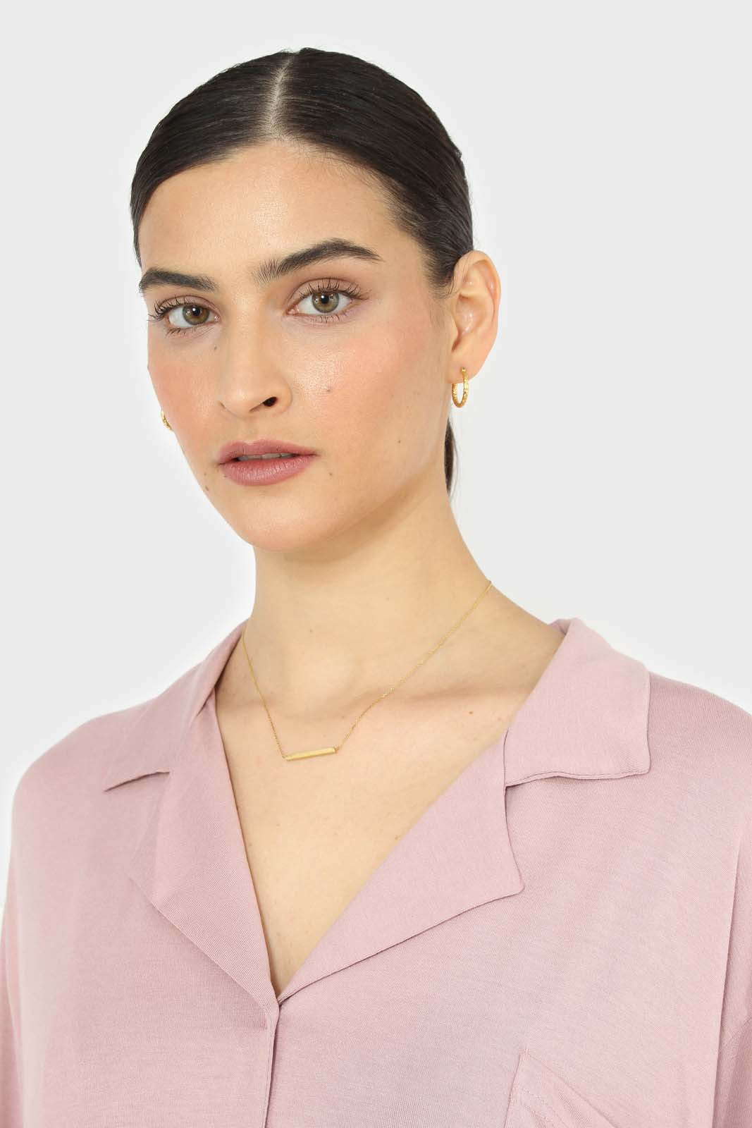 Pink jersey pajama top_4