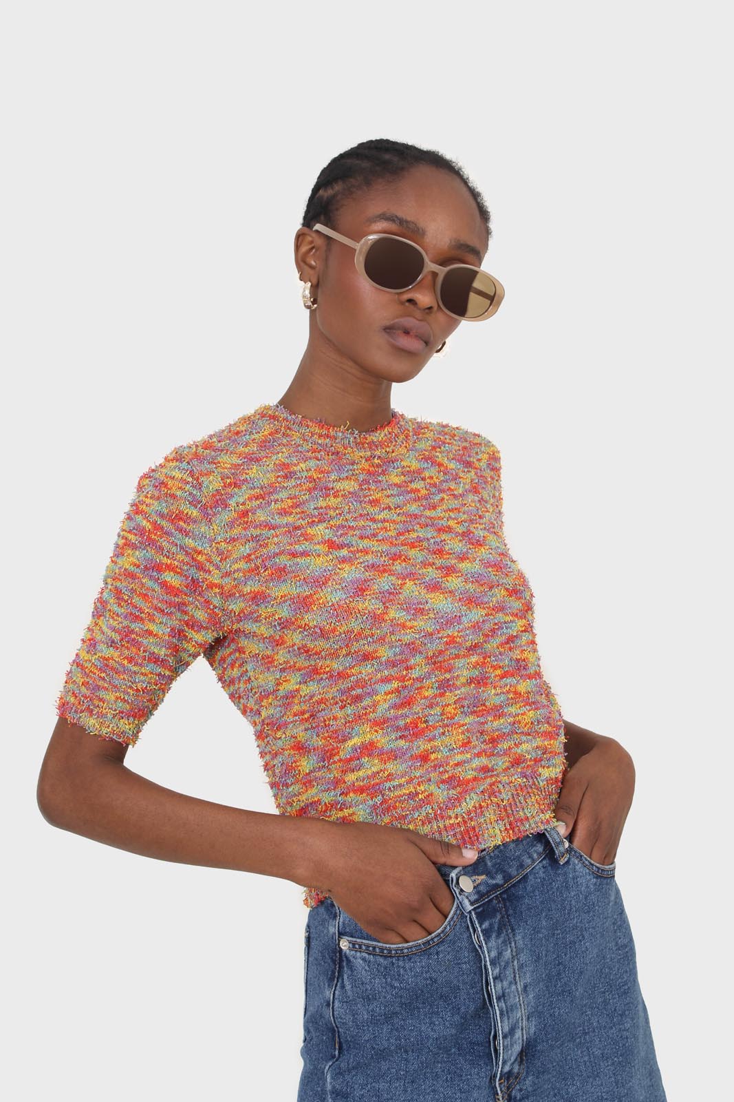 Mid blue denim front slit maxi skirt_21