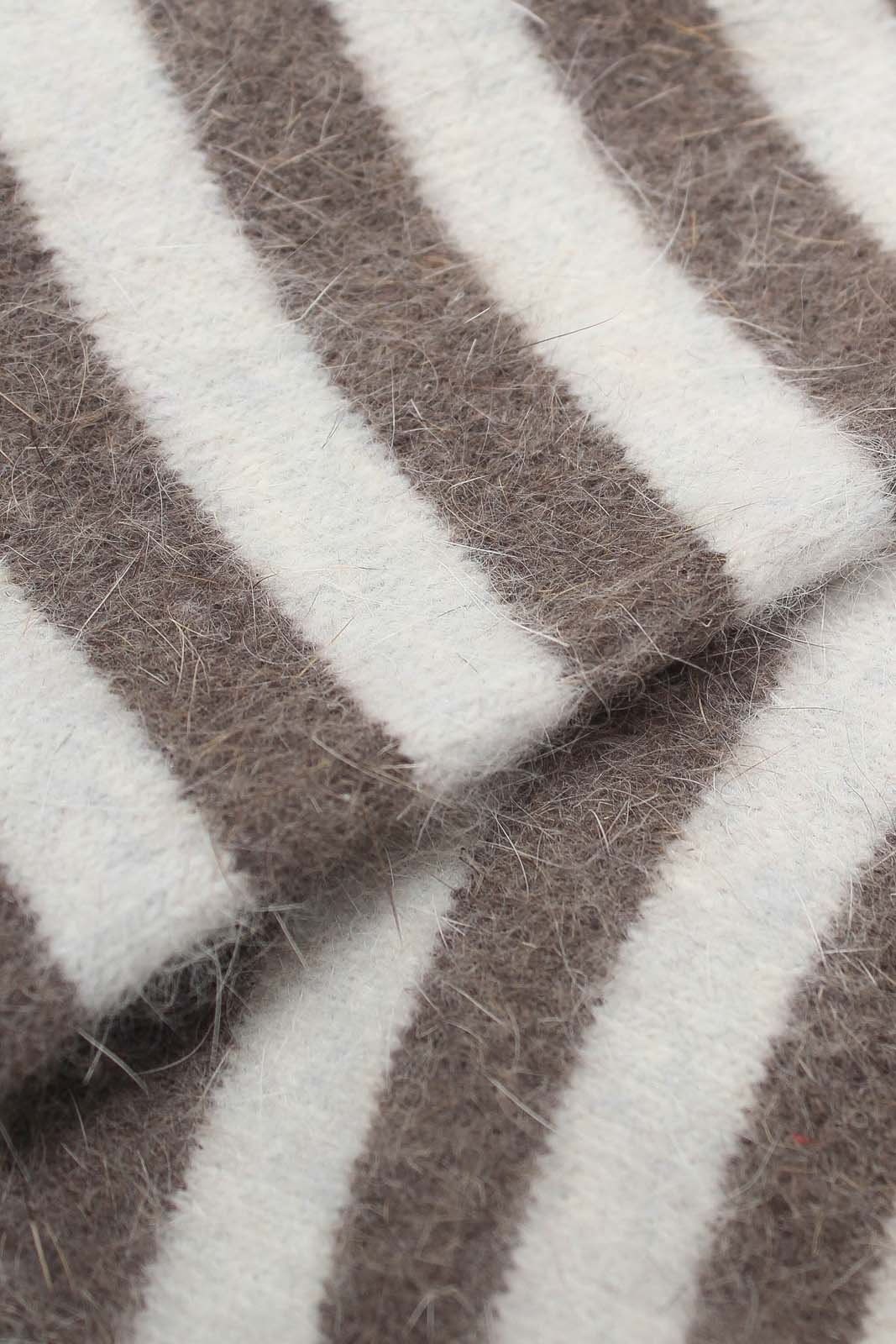 Cocoa and beige striped angora socks_2