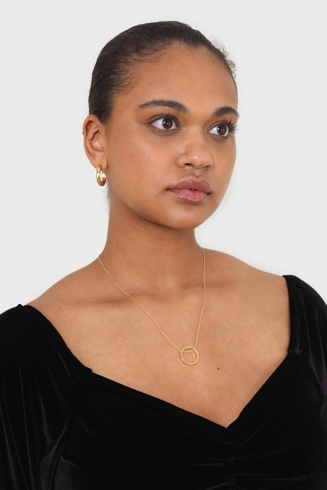 Black velvet smocked crop off shoulder top_8