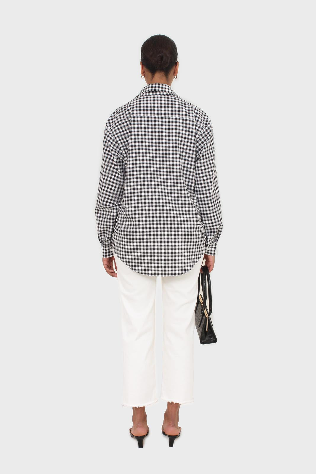 Black and white gingham oversized shirt_7