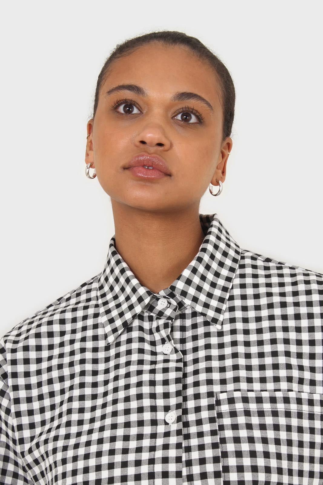 Black and white gingham oversized shirt_9