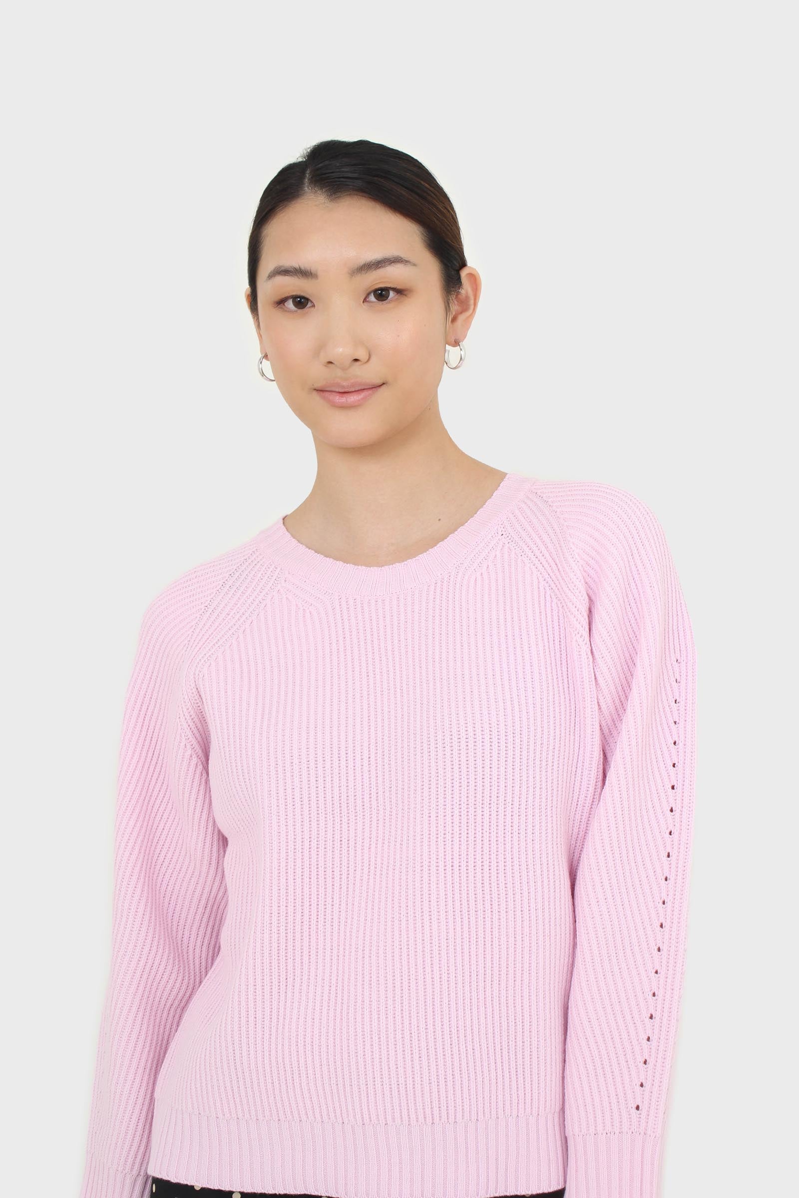 Pale pink ribbed crew neck jumper_4