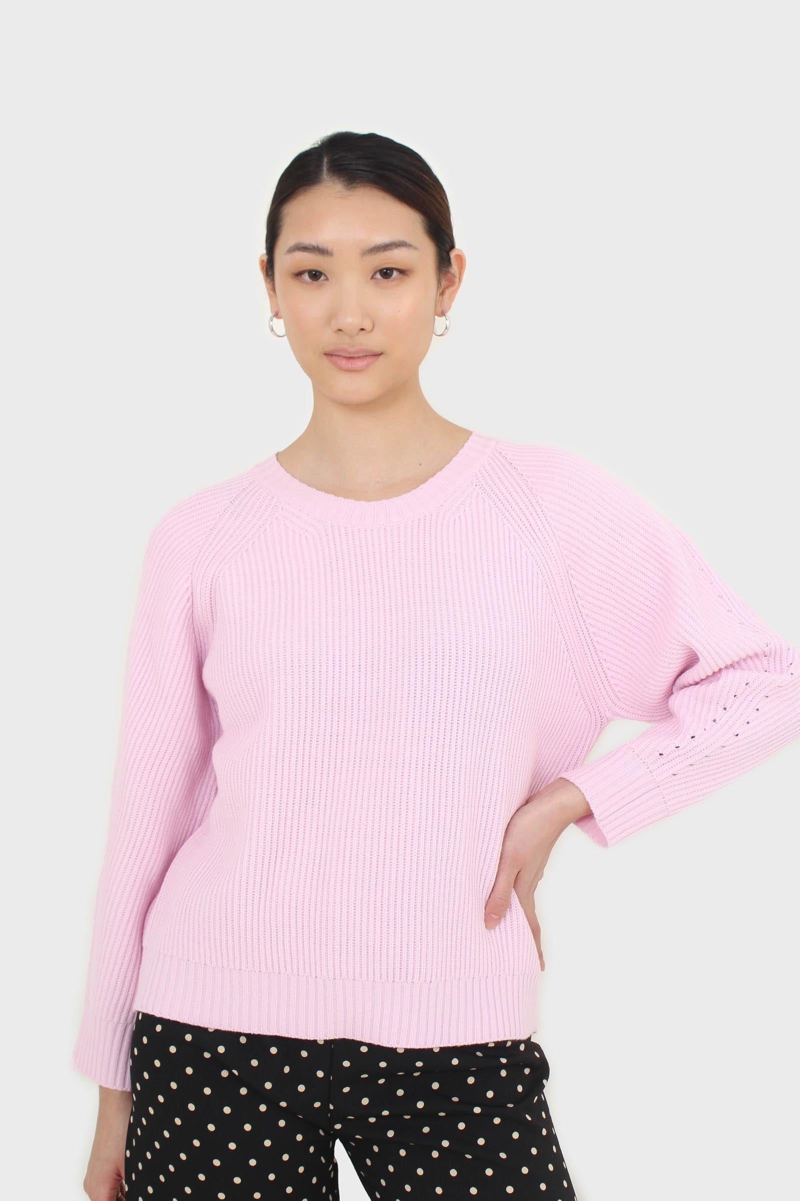 Pale pink ribbed crew neck jumper_3