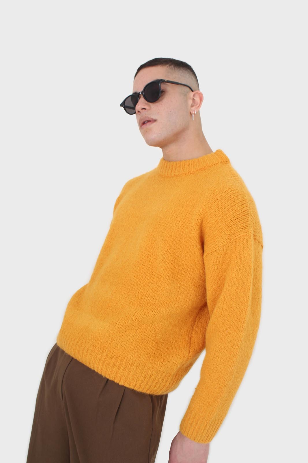 Bright orange oversized crew neck jumper_7