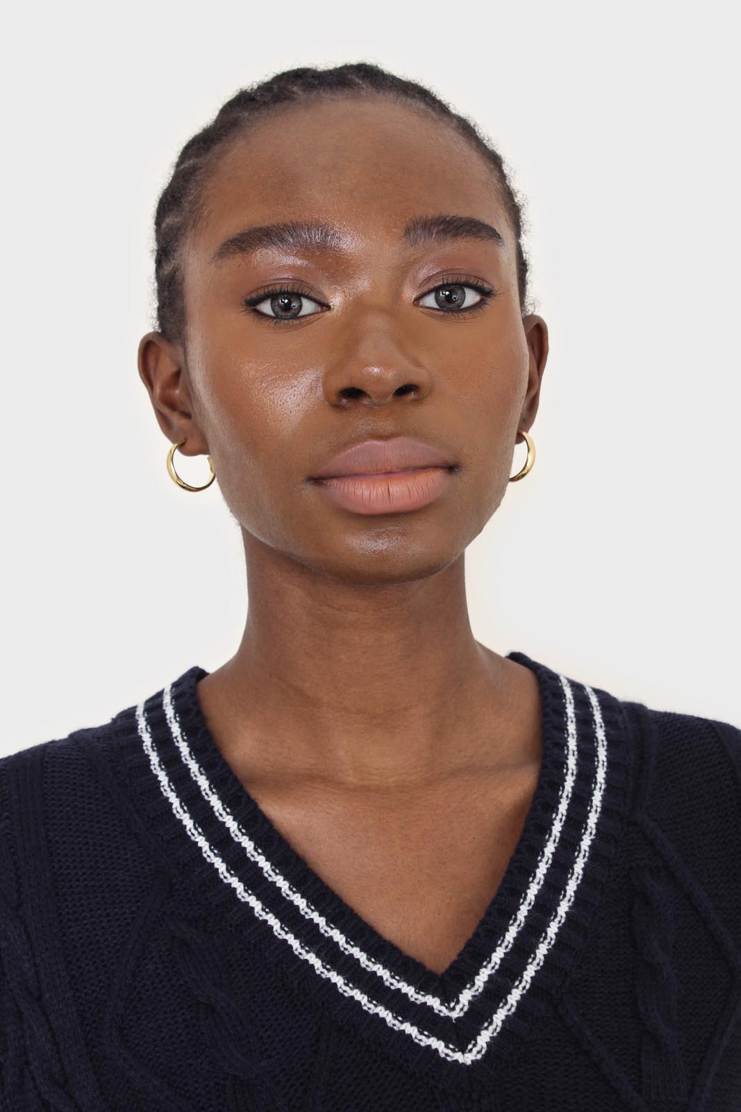 Navy and white varsity cable sweater vest_5