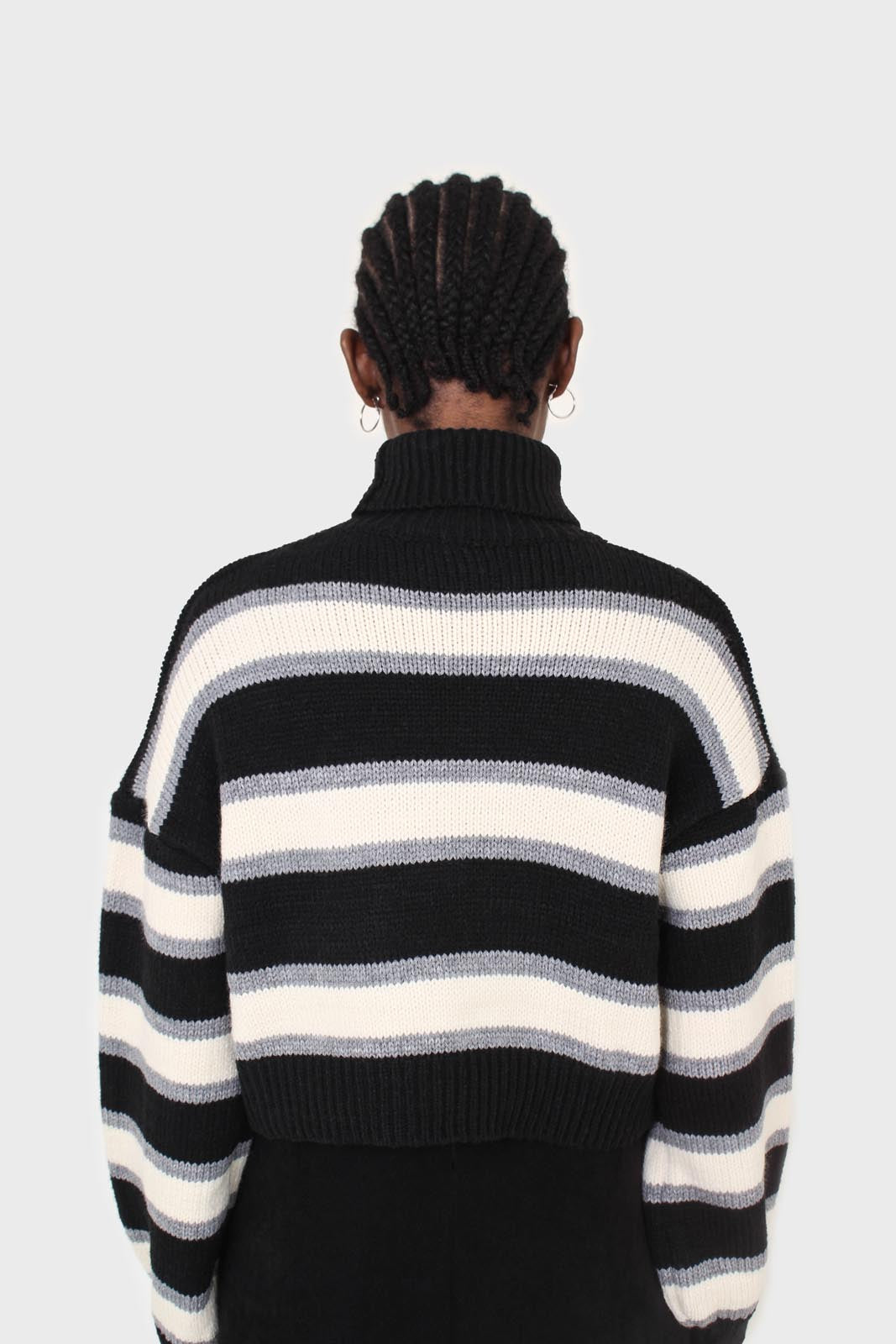 Black and ivory bold striped turtleneck jumper_7