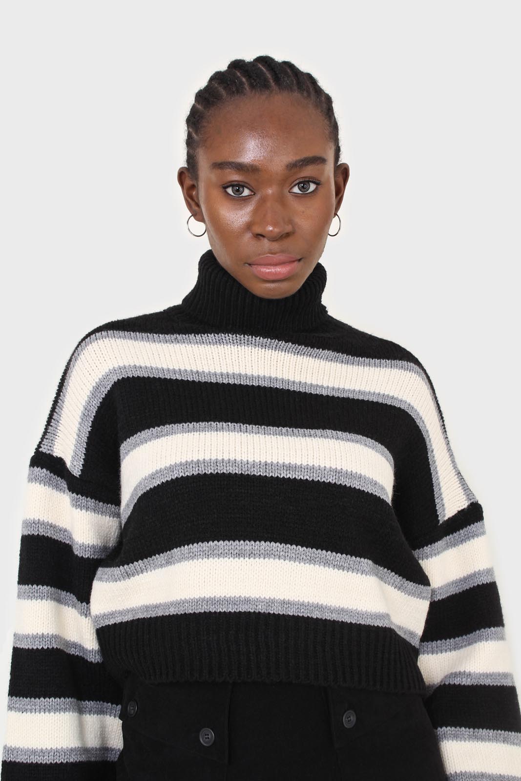 Black and ivory bold striped turtleneck jumper_9