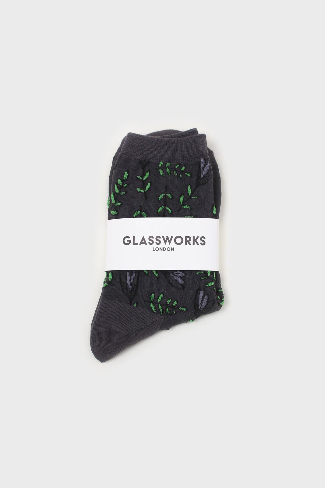 Charcoal botanical socks_4