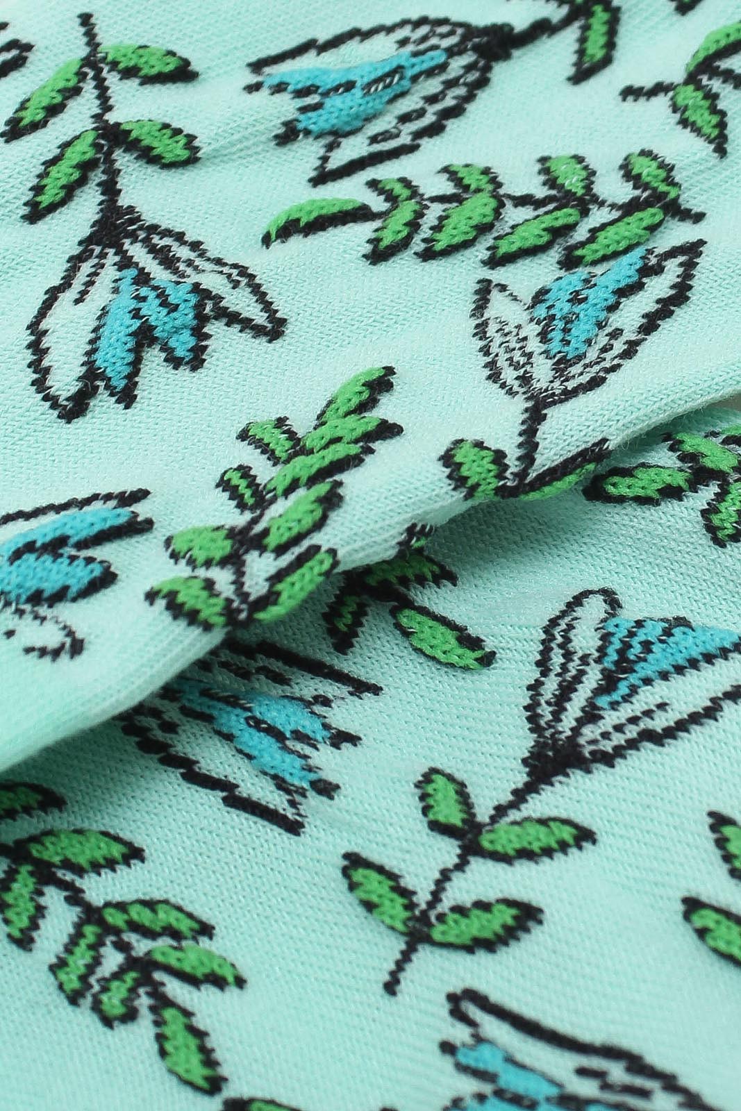 Mint botanical socks_2