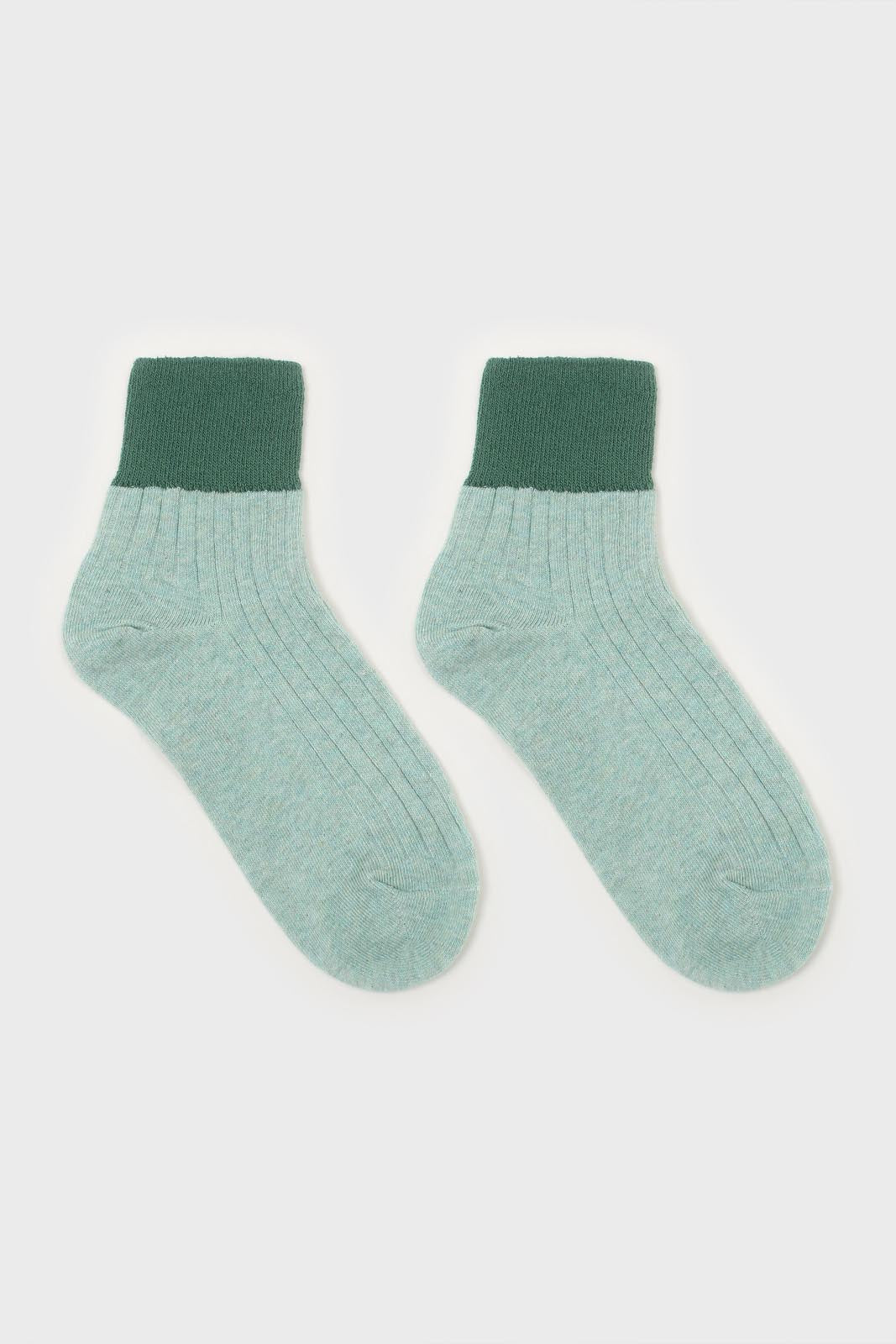 Mint and green candy colourblock socks_4