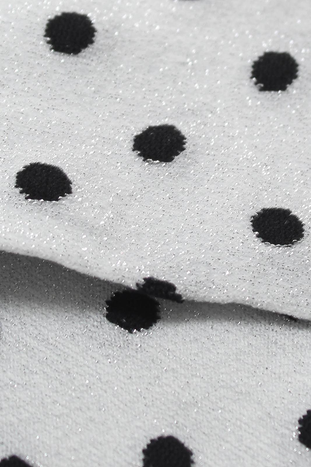 Silver and black metallic polka dot socks_2
