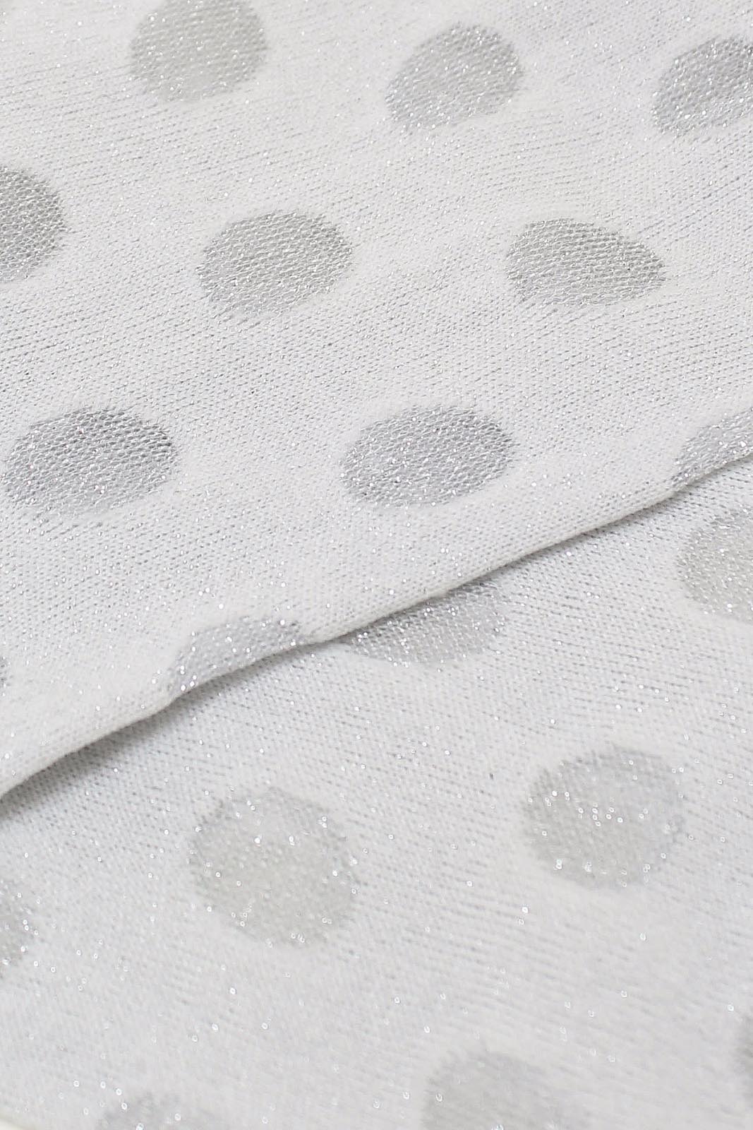 Silver metallic polka dots socks_2