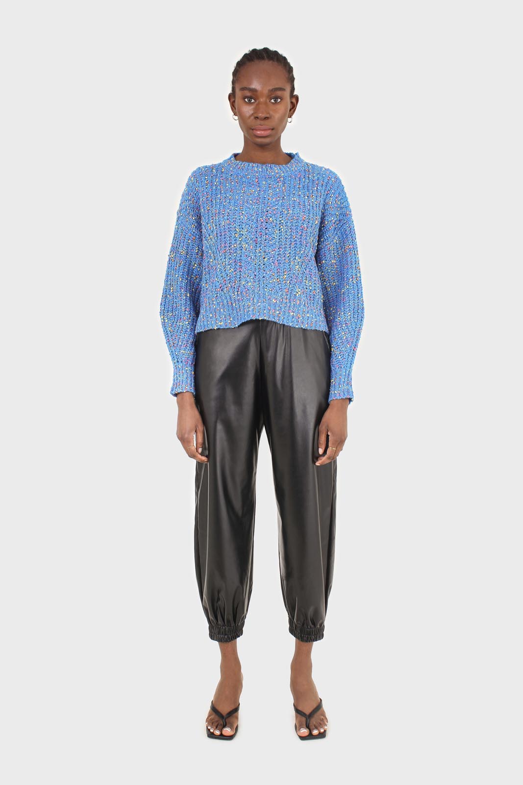 Blue rainbow fleck cropped jumper_3