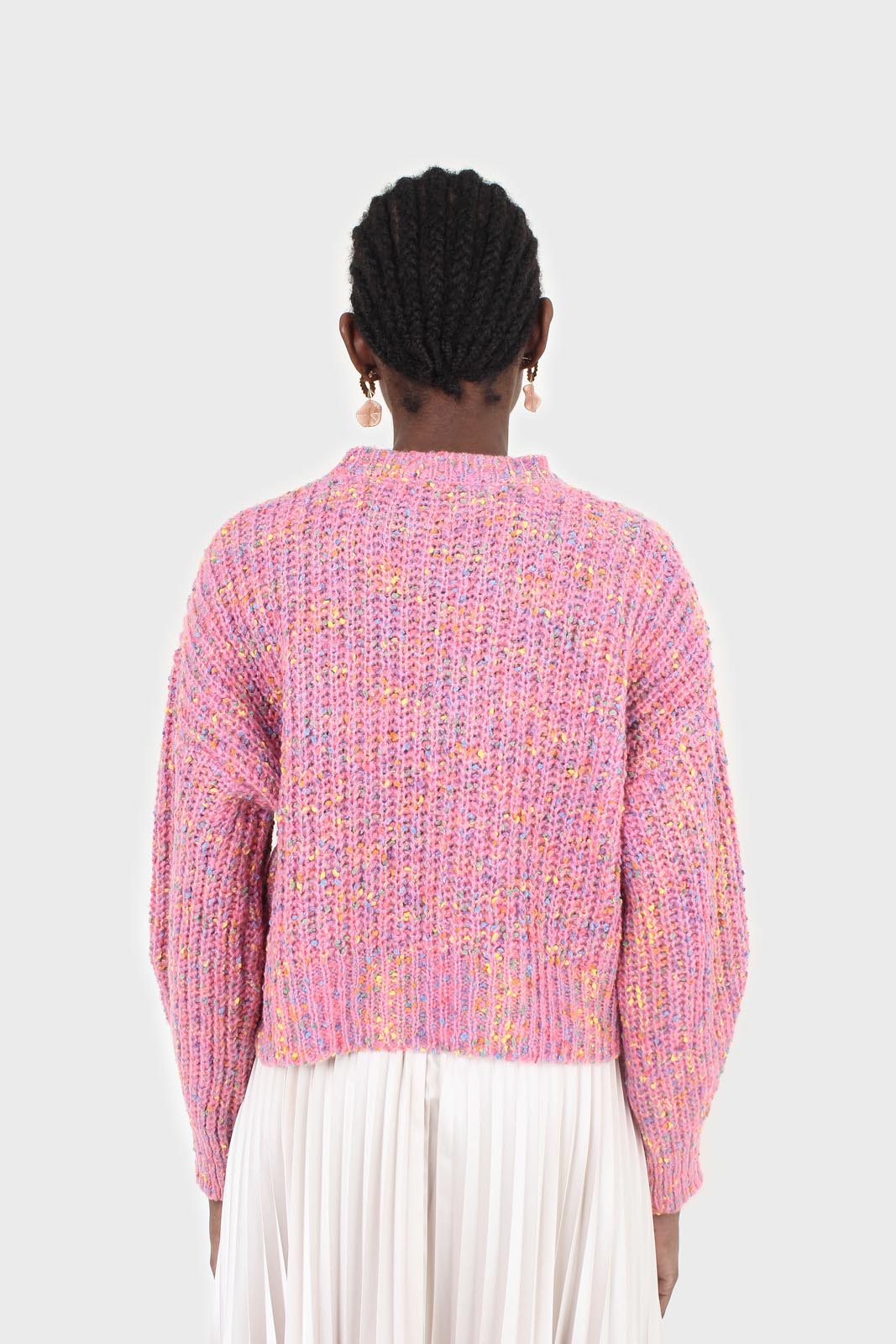 Pink rainbow fleck cropped jumper_2