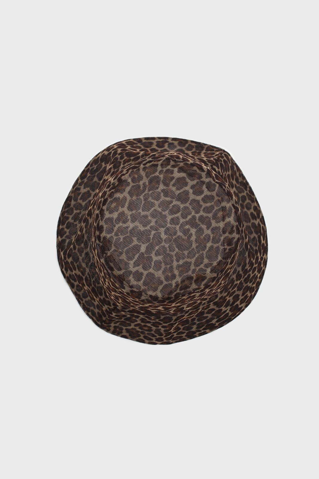 Brown mesh leopard print bucket hat_6