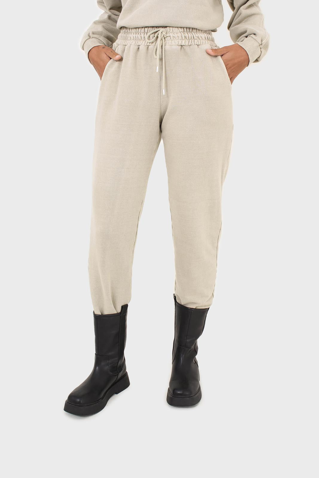 Beige pigment sweatpants_4