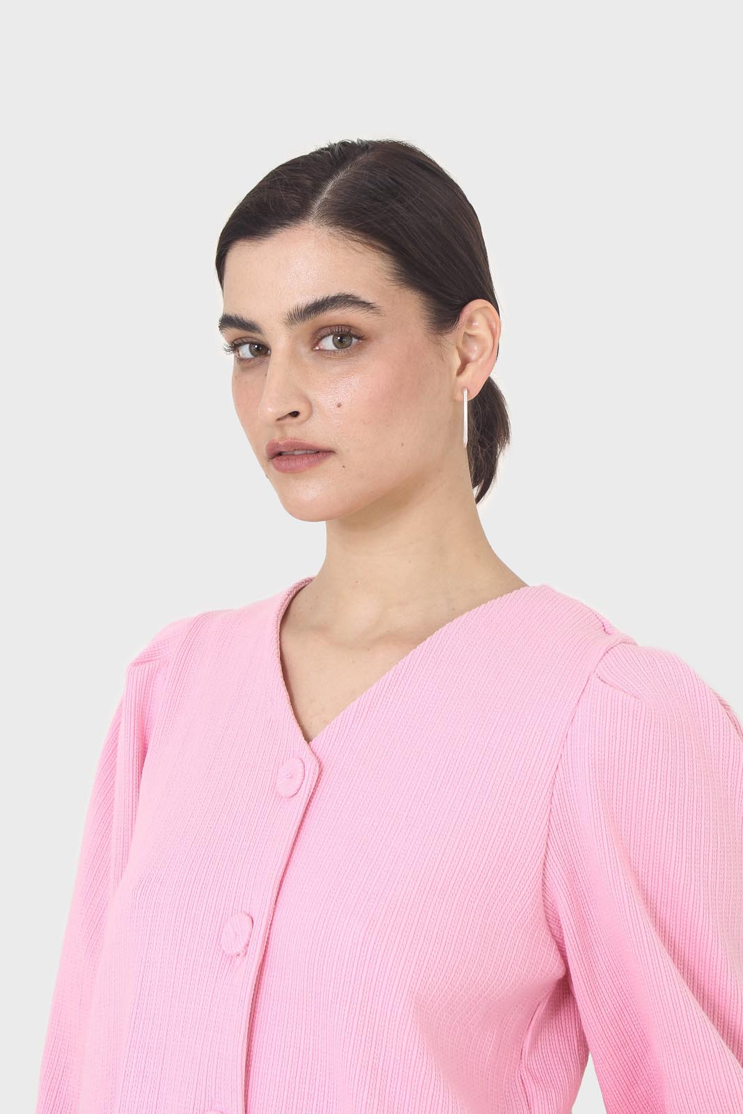 Pink and ivory detachable lace collar cardigan_10