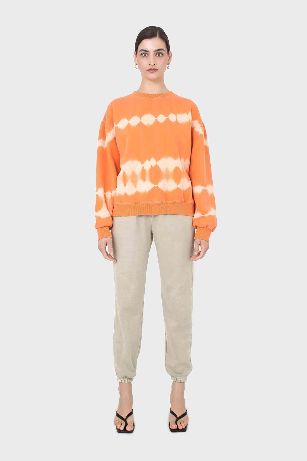 Orange tie dye crewneck sweatshirt_4