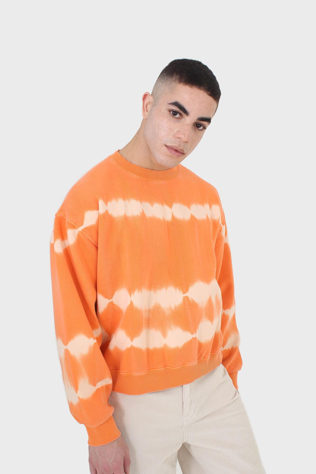 Orange tie dye crewneck sweatshirt_11