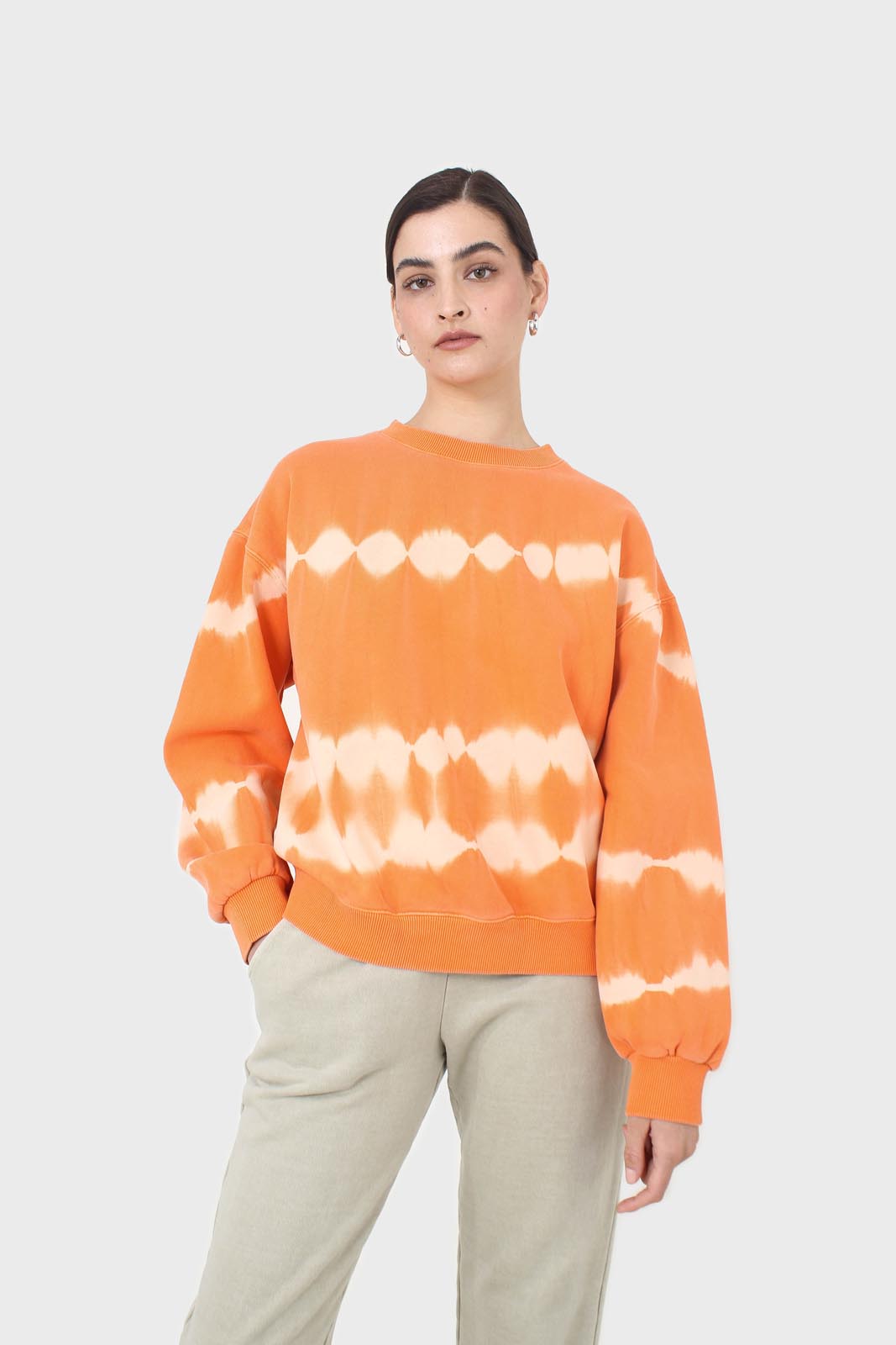 Orange tie dye crewneck sweatshirt_6