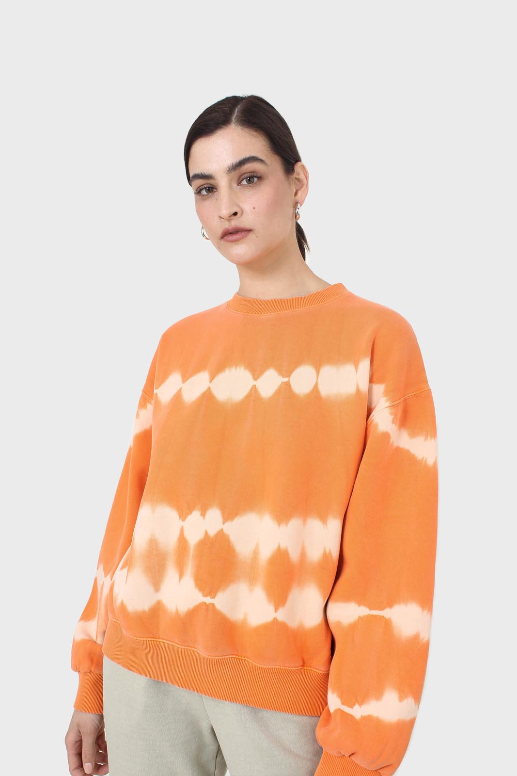 Orange tie dye crewneck sweatshirt_2