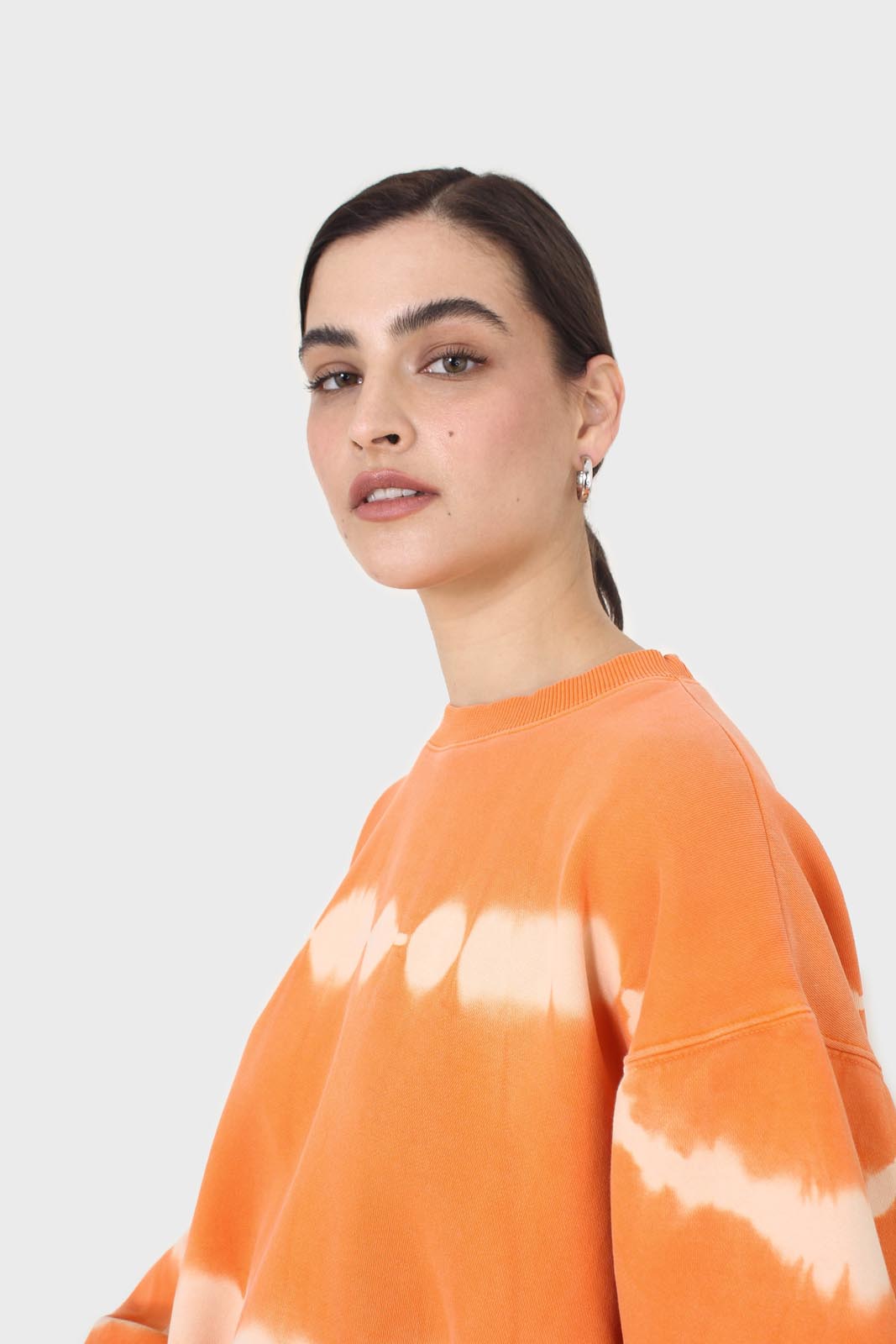 Orange tie dye crewneck sweatshirt_7