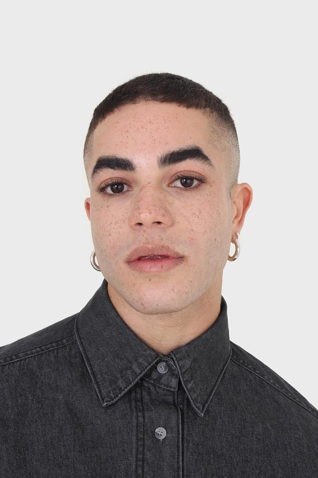 Black denim patch pocket shirt_5