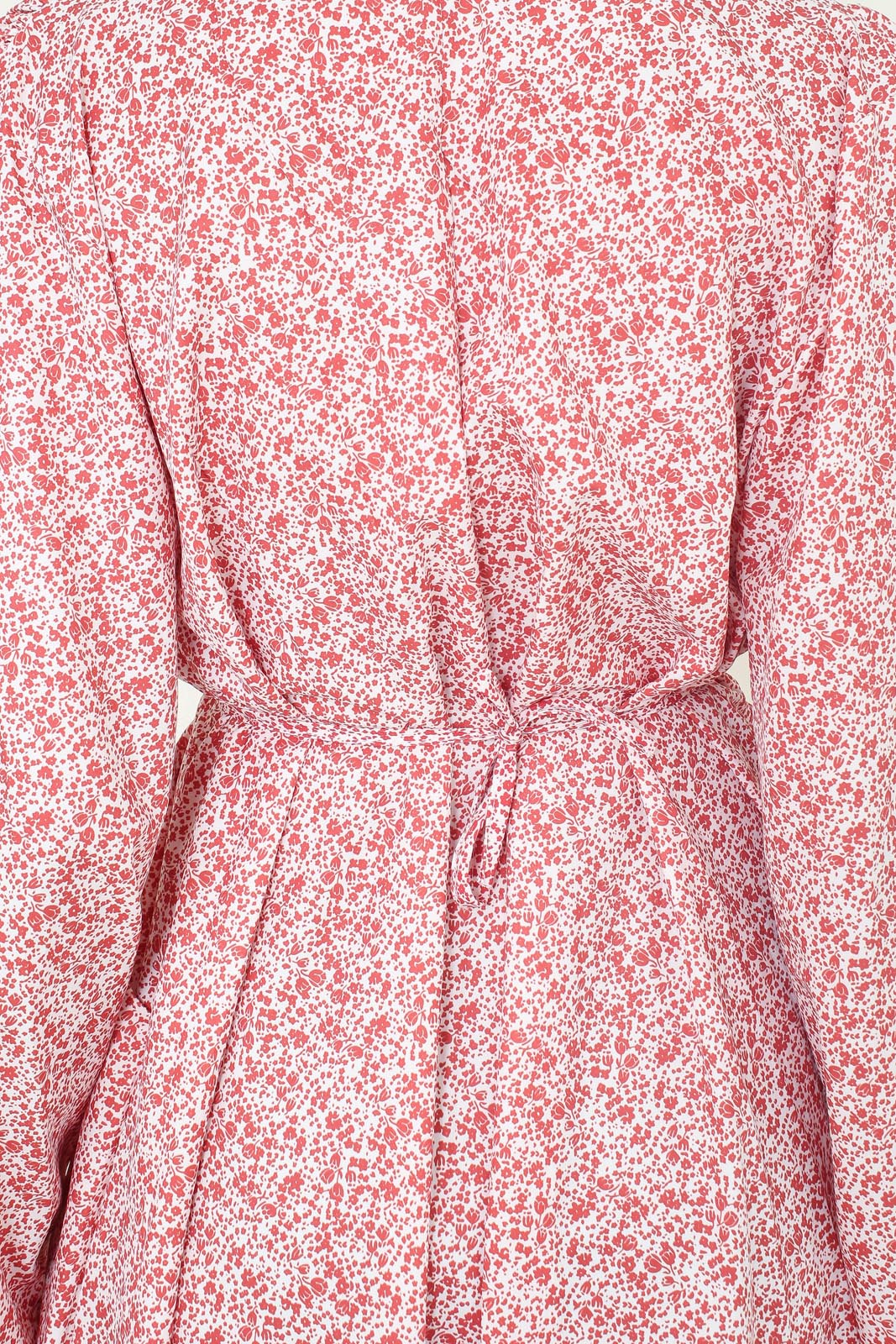 Pink and ivory floral print tie back maxi dress_8