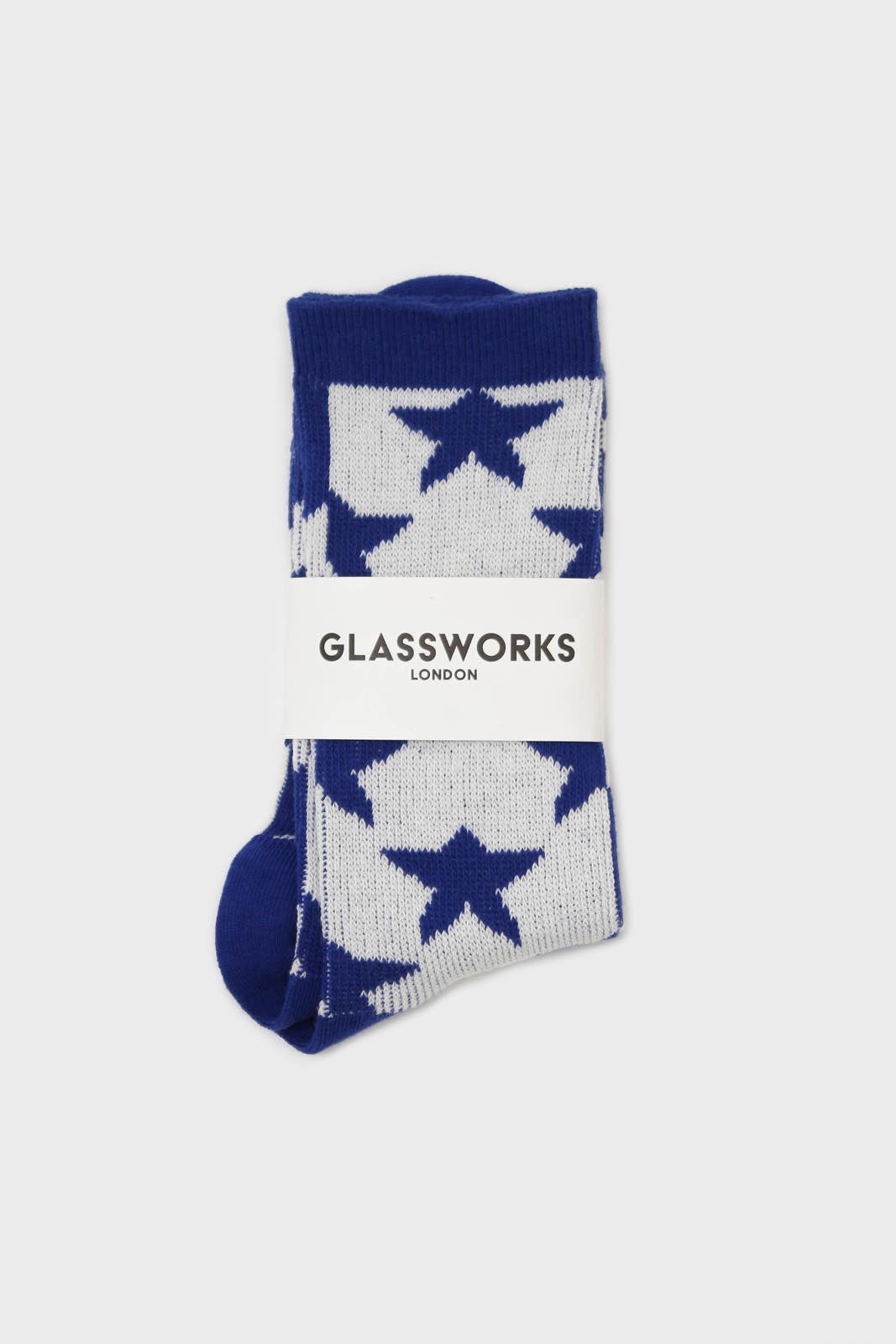 Cobalt contrast stars socks_4