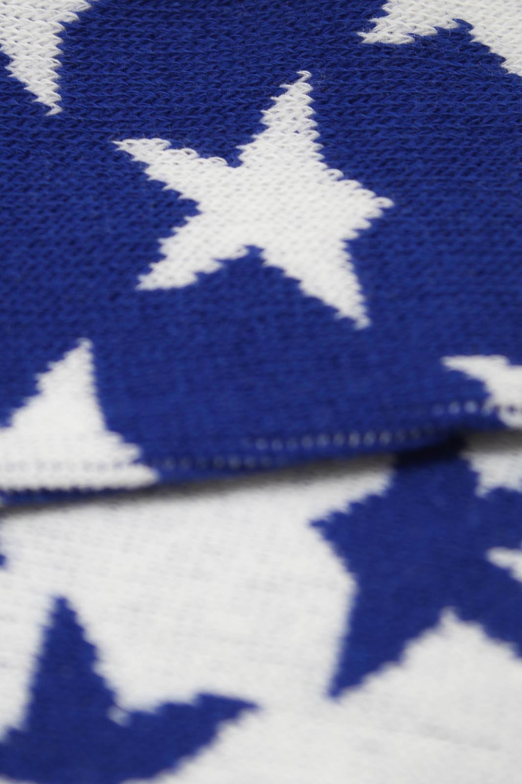 Cobalt contrast stars socks_2