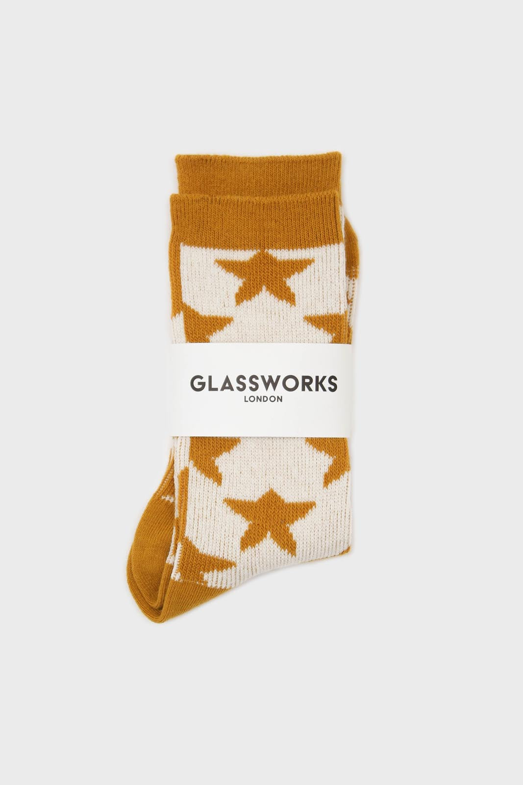 Mustard contrast stars socks_3